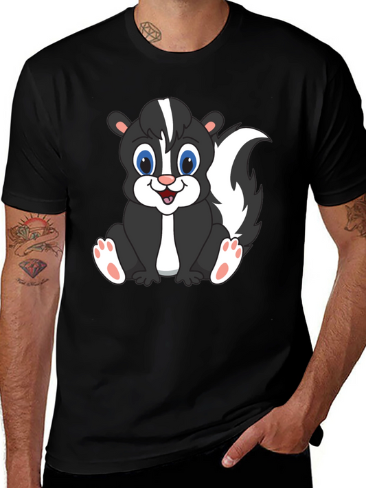 Cute Skunk Graphic T-Shirt - Black Unisex Tee
