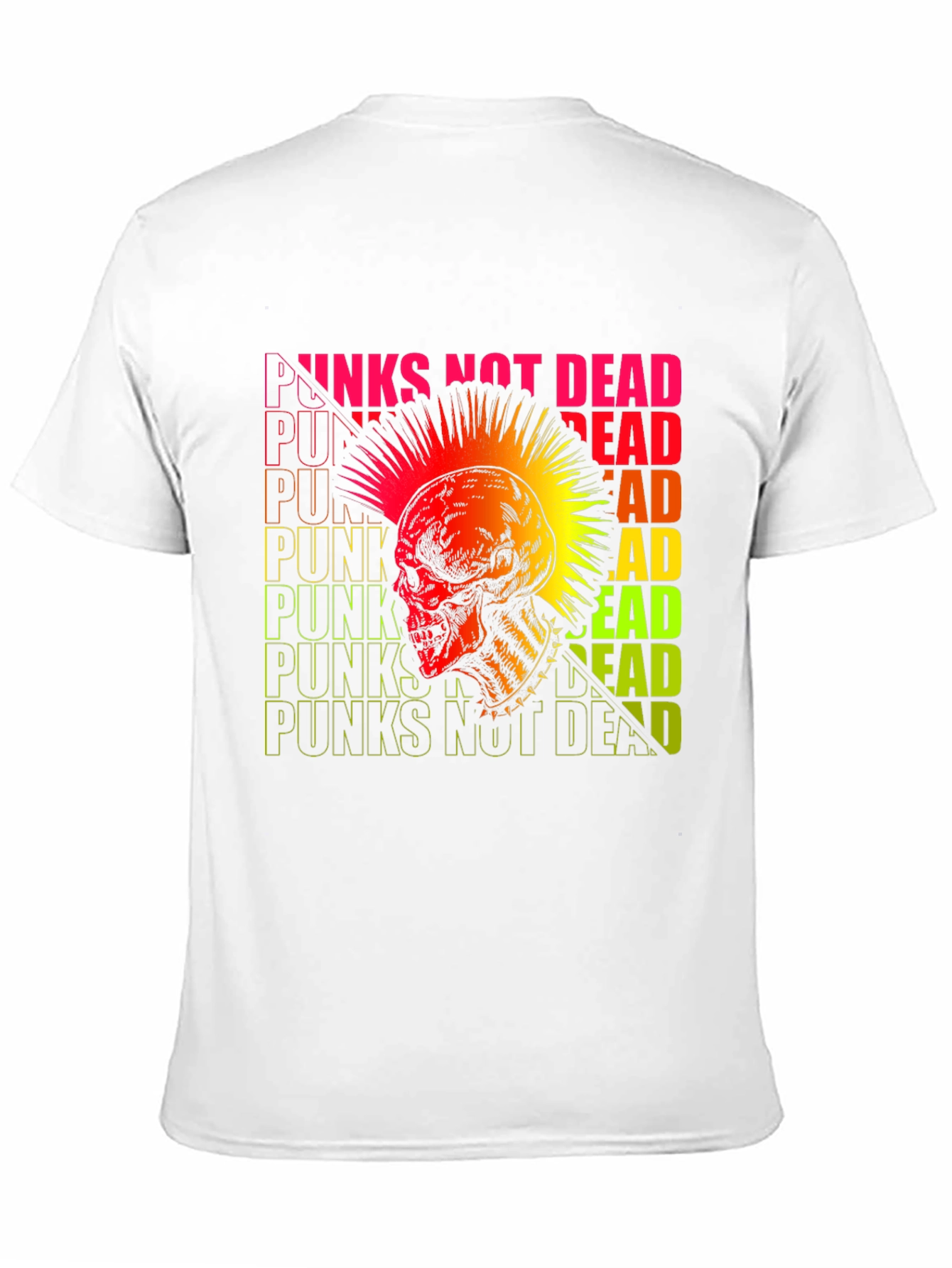 Punk Rock Skull Graphic Tee - Not Dead