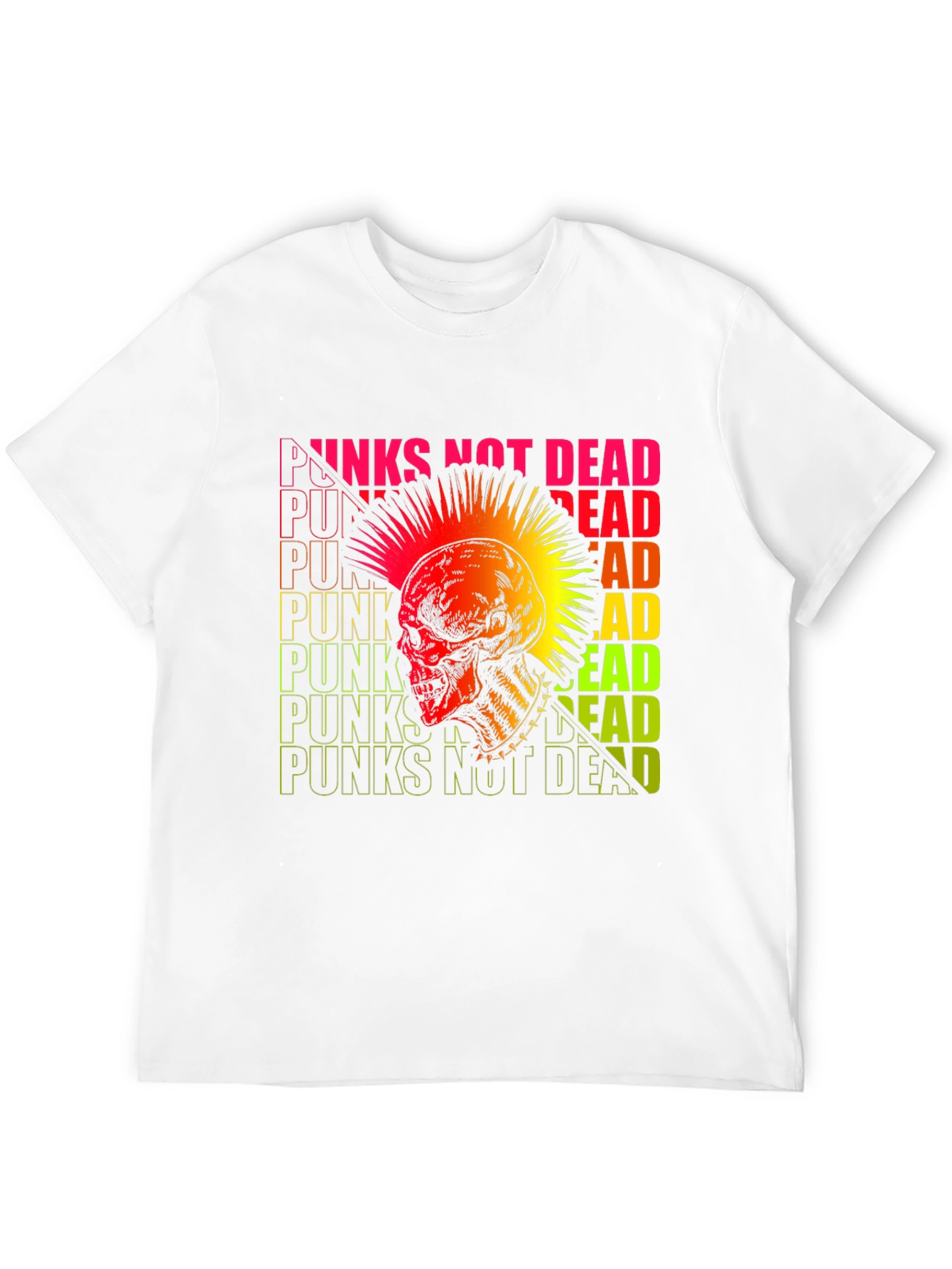 Punk Rock Skull Graphic Tee - Not Dead