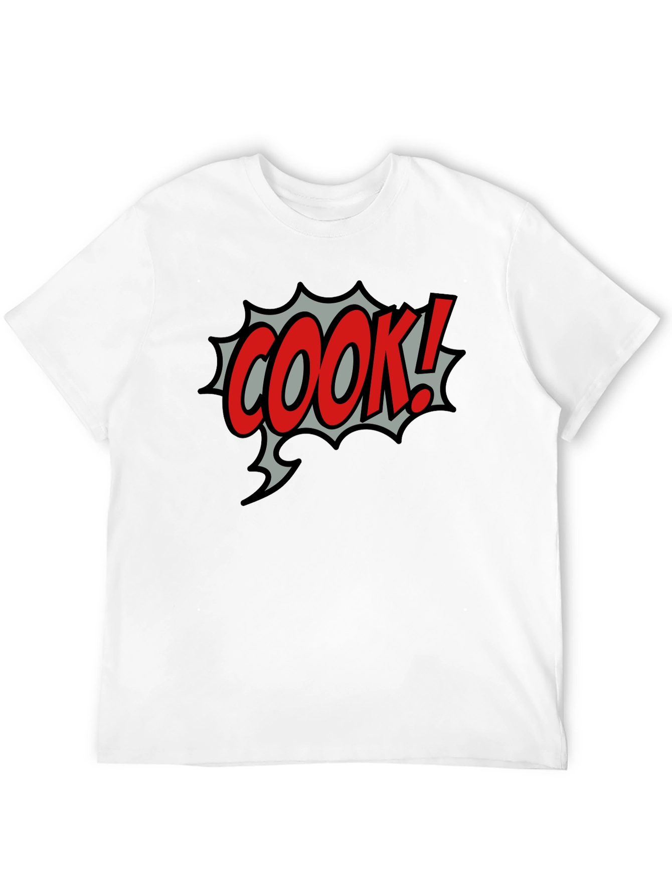 COOK! Comic Style Black T-Shirt