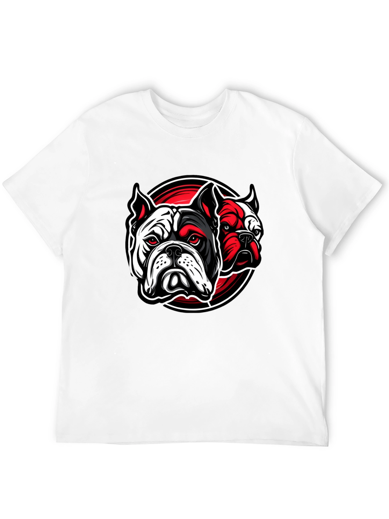 Bulldog Graphic Print Black T-Shirt