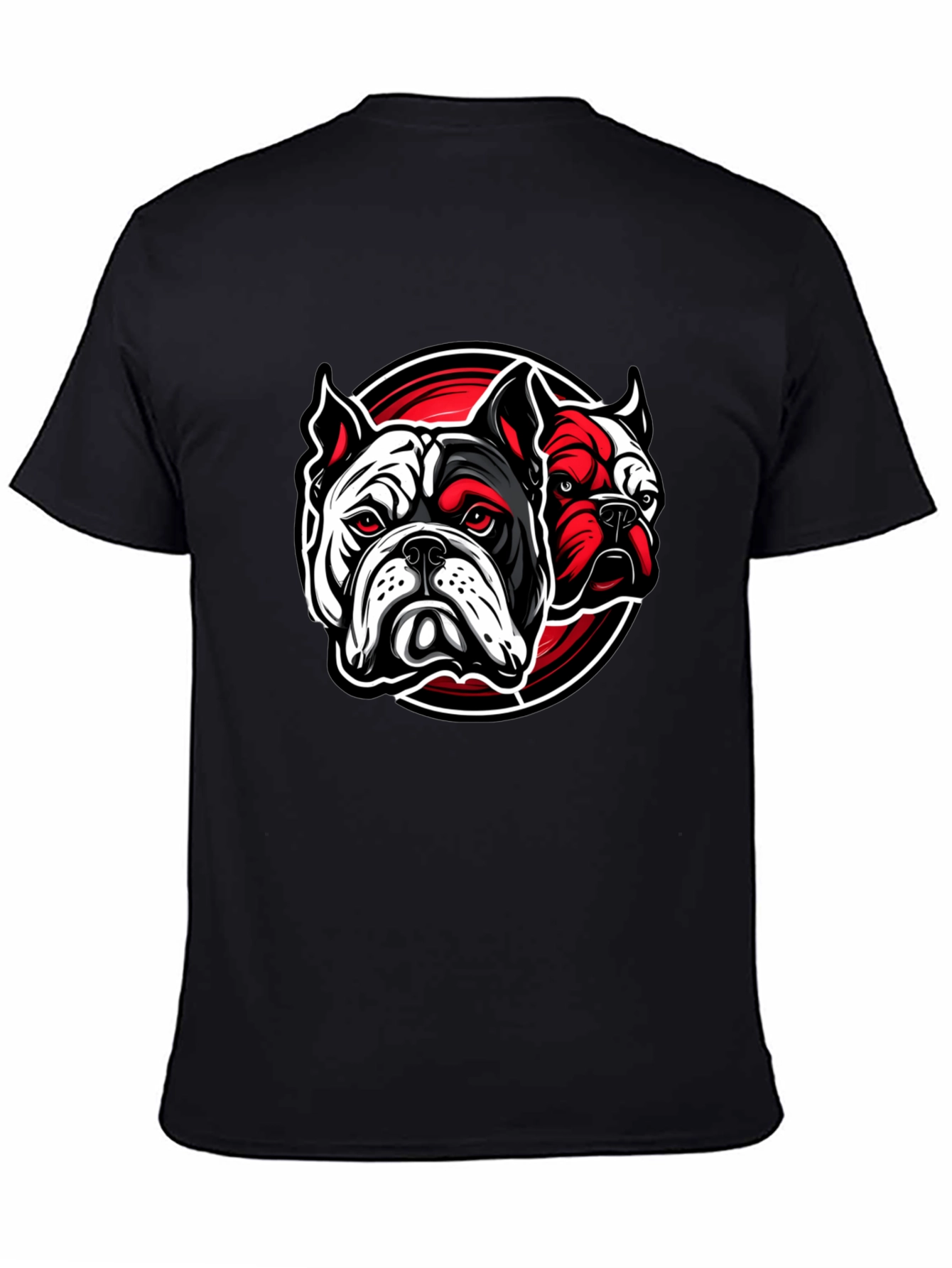 Bulldog Graphic Print Black T-Shirt