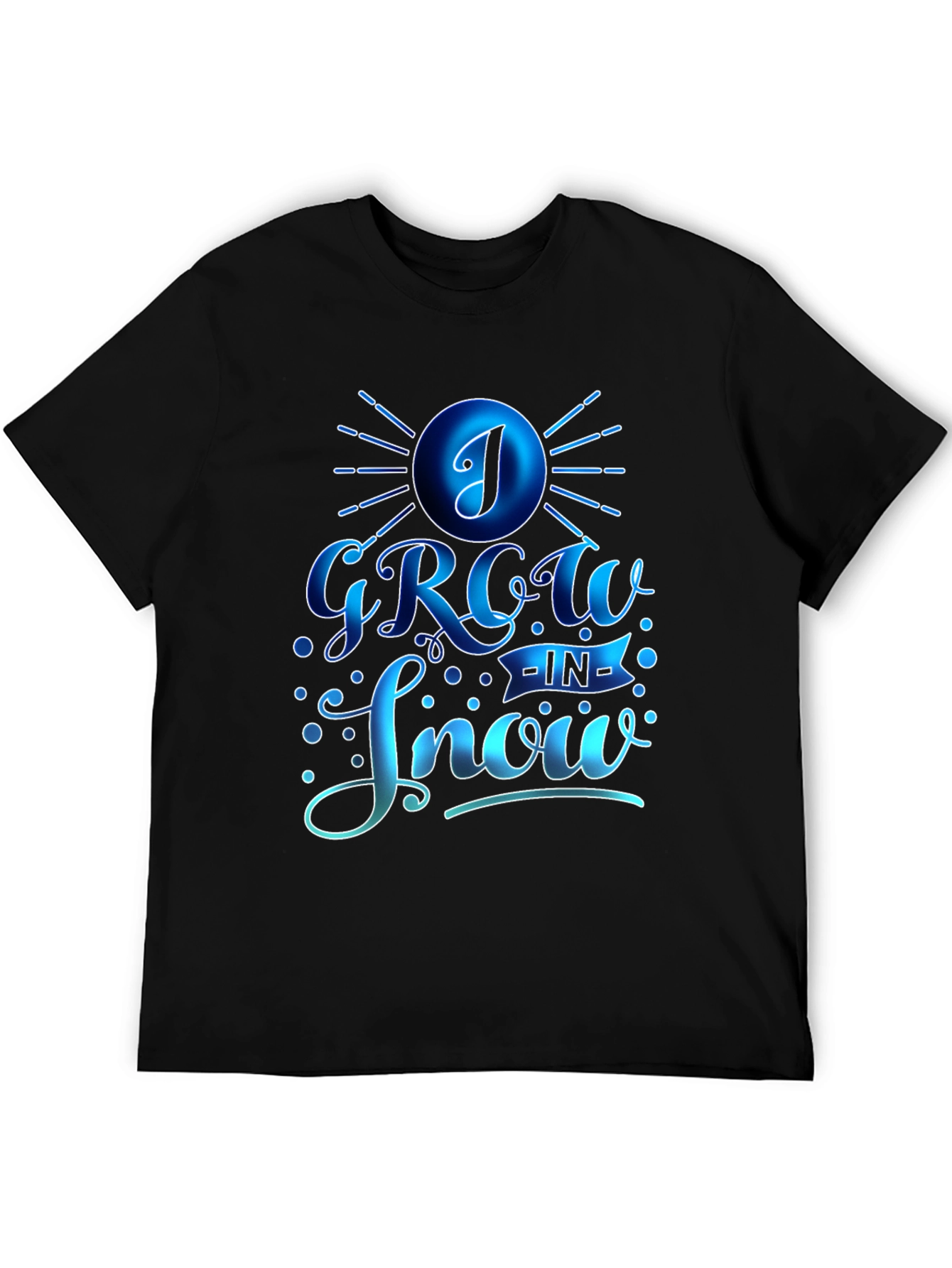 I Grow in Snow Black T-Shirt