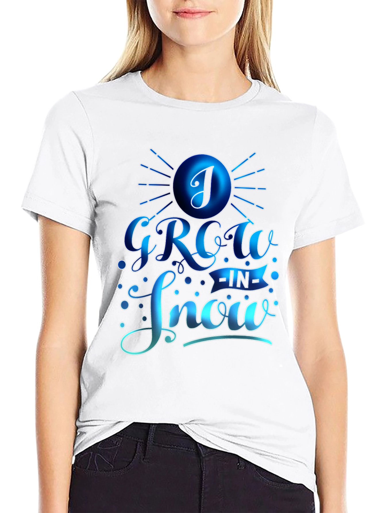I Grow in Snow Black T-Shirt