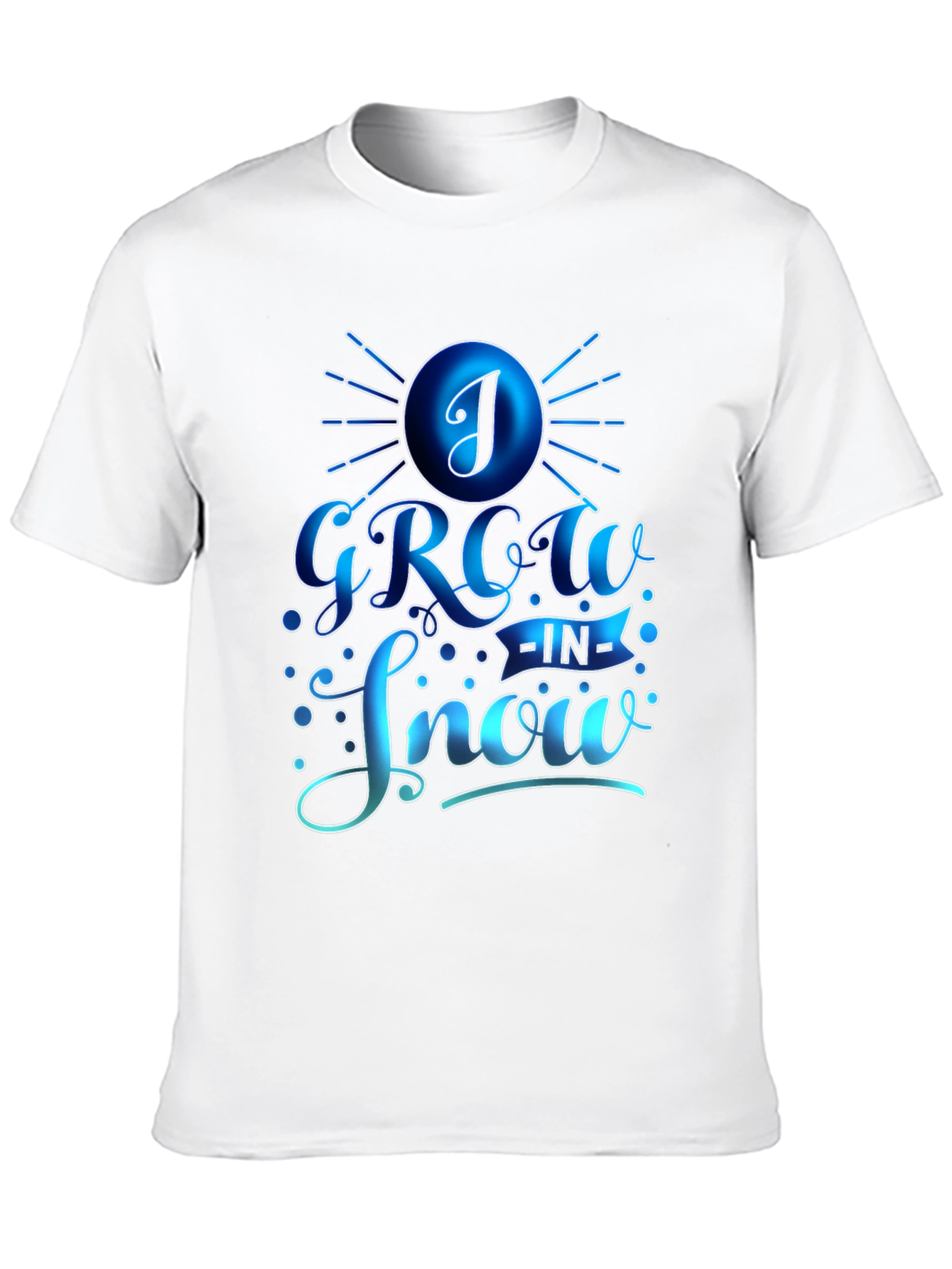 I Grow in Snow Black T-Shirt