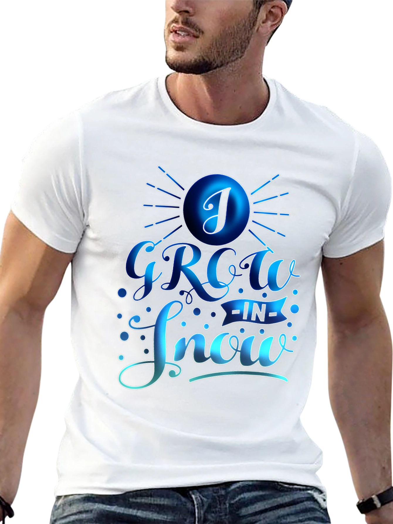 I Grow in Snow Black T-Shirt