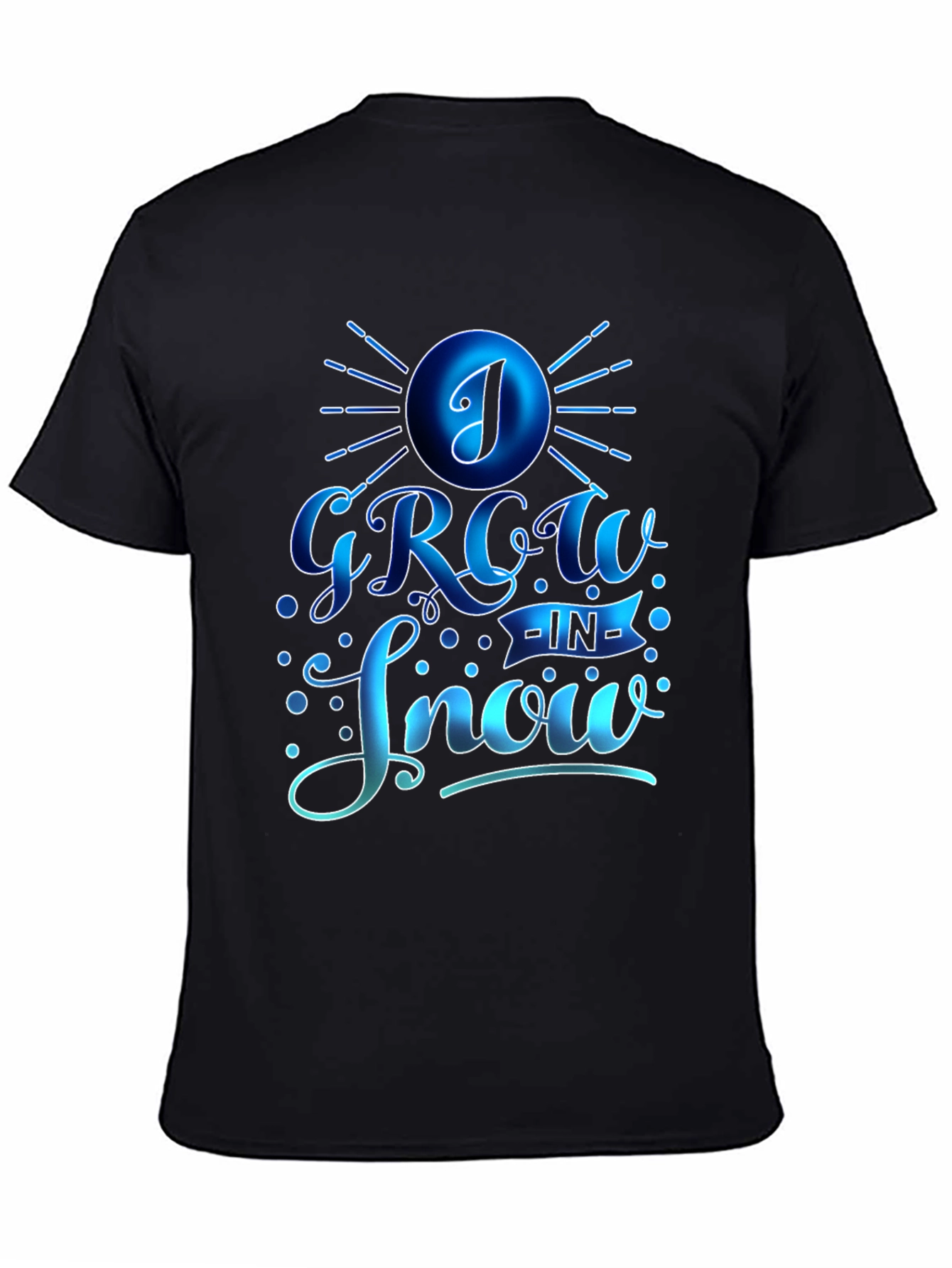 I Grow in Snow Black T-Shirt