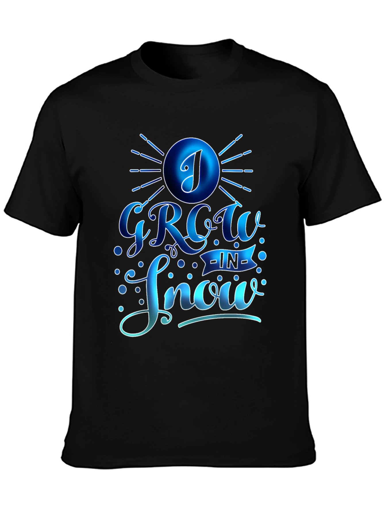 I Grow in Snow Black T-Shirt