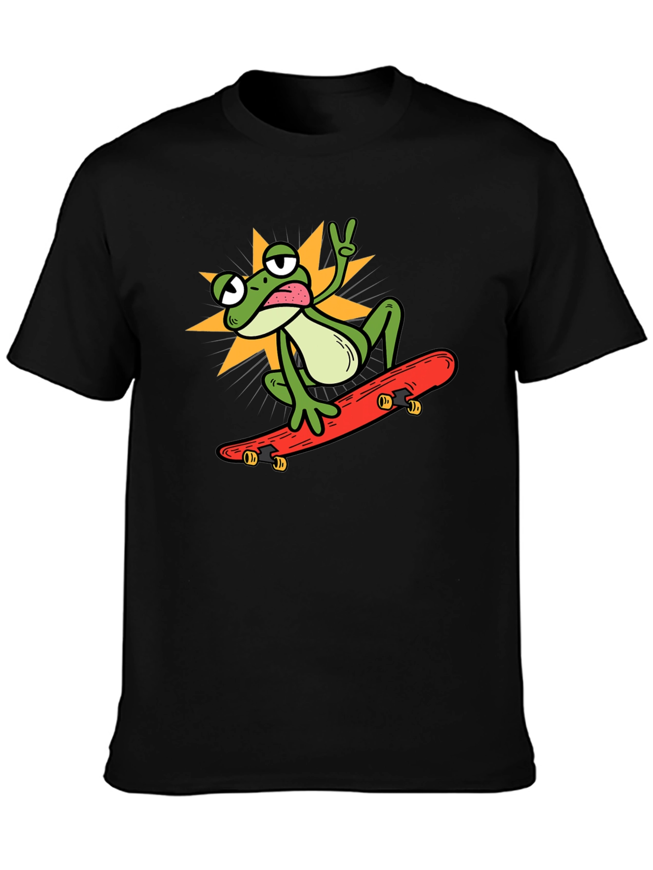 Cool Frog Skateboarder Graphic Tee