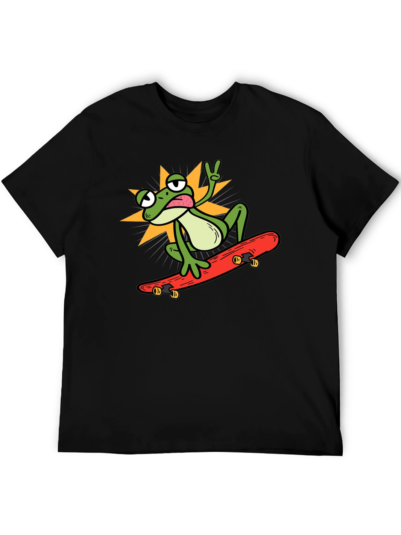 Cool Frog Skateboarder Graphic Tee