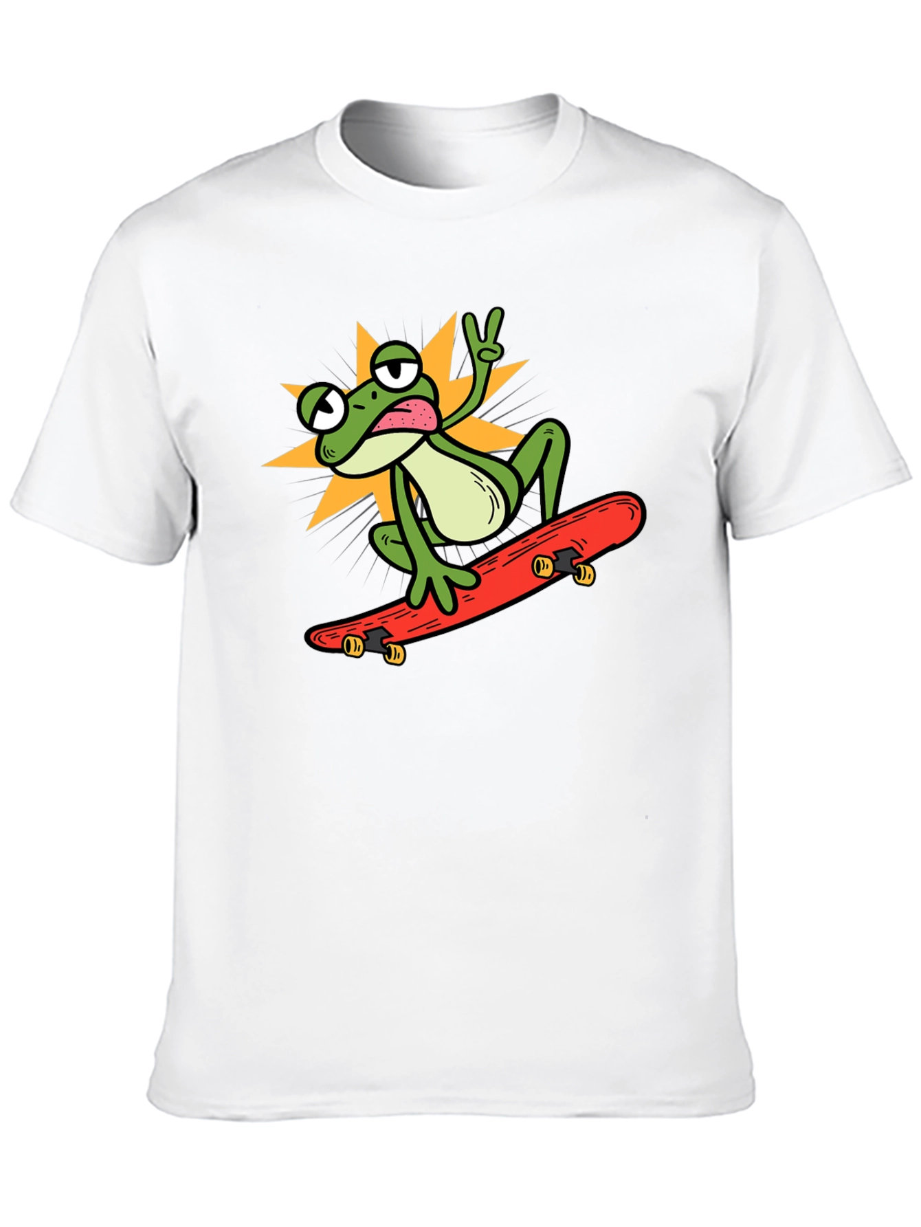 Cool Frog Skateboarder Graphic Tee