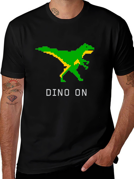 DINO ON Black T-Shirt