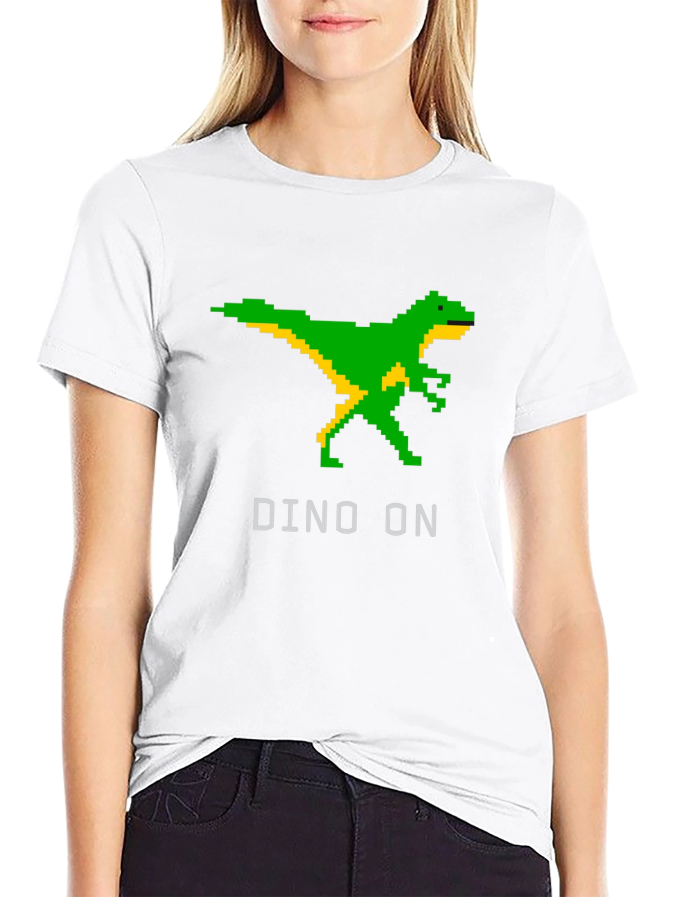 DINO ON Black T-Shirt