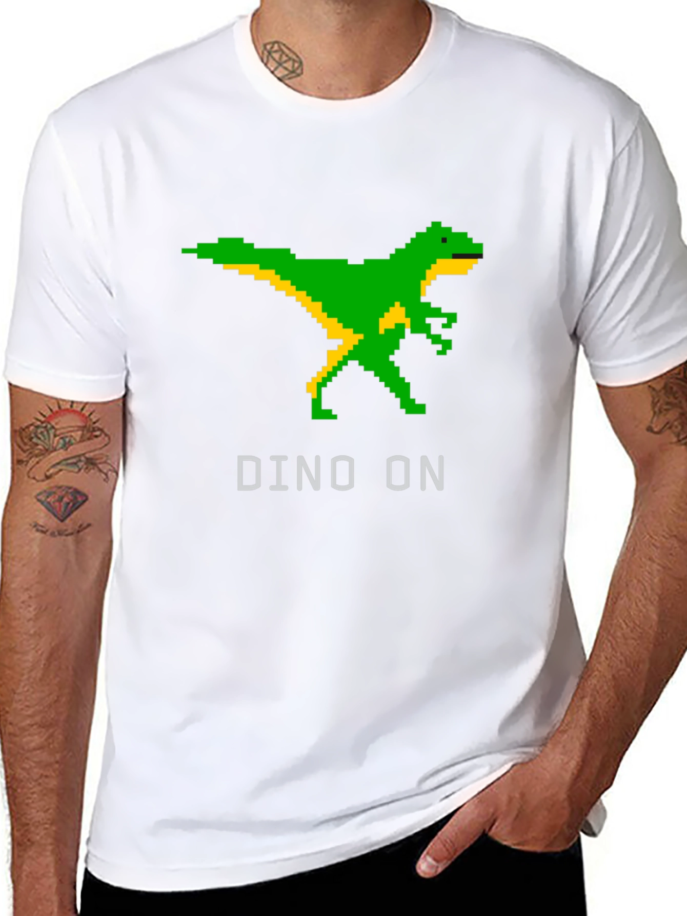 DINO ON Black T-Shirt