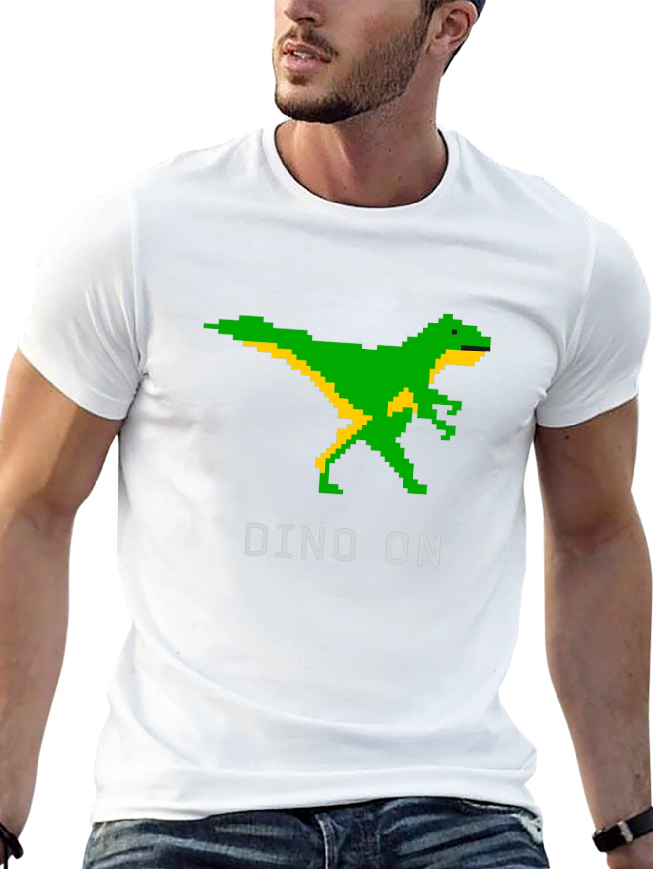 DINO ON Black T-Shirt