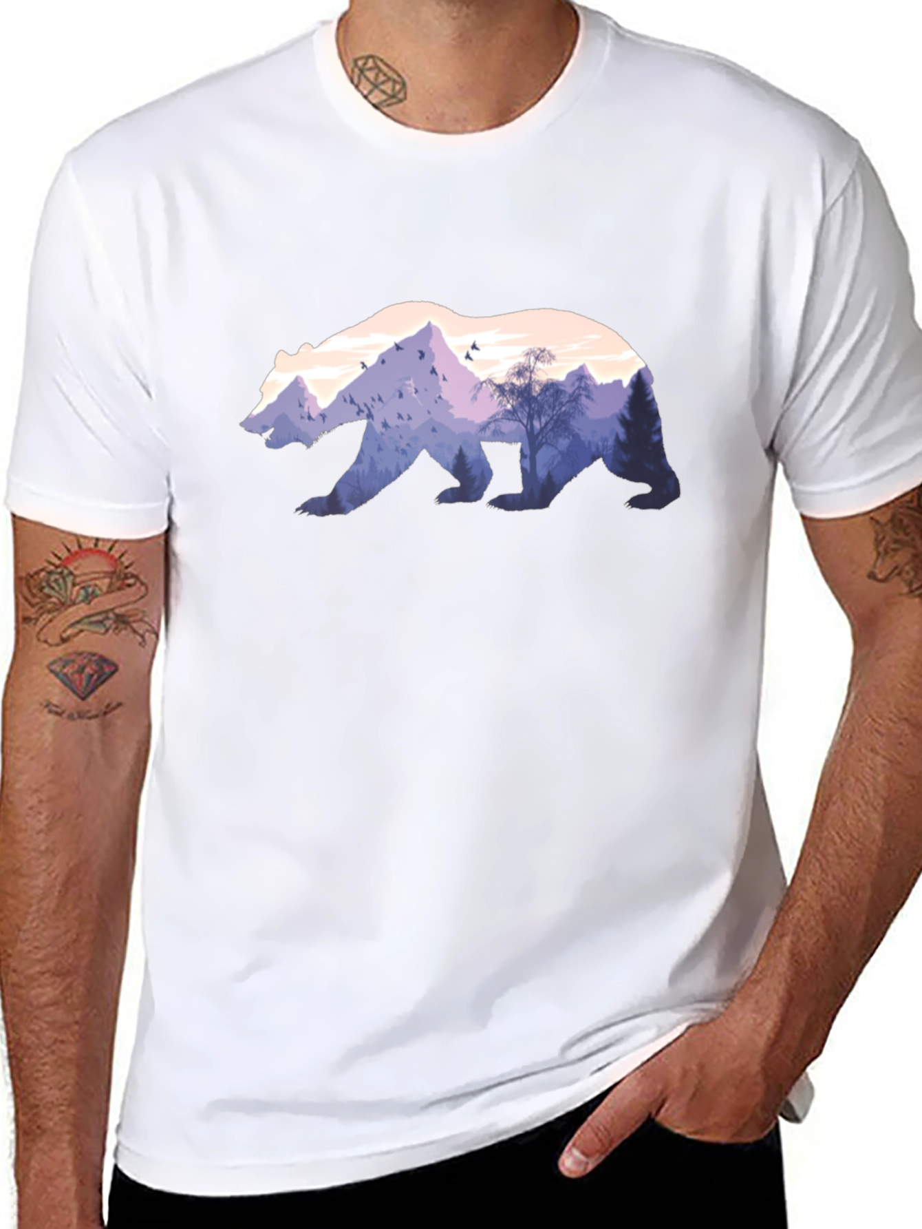Nature Bear Graphic T-Shirt