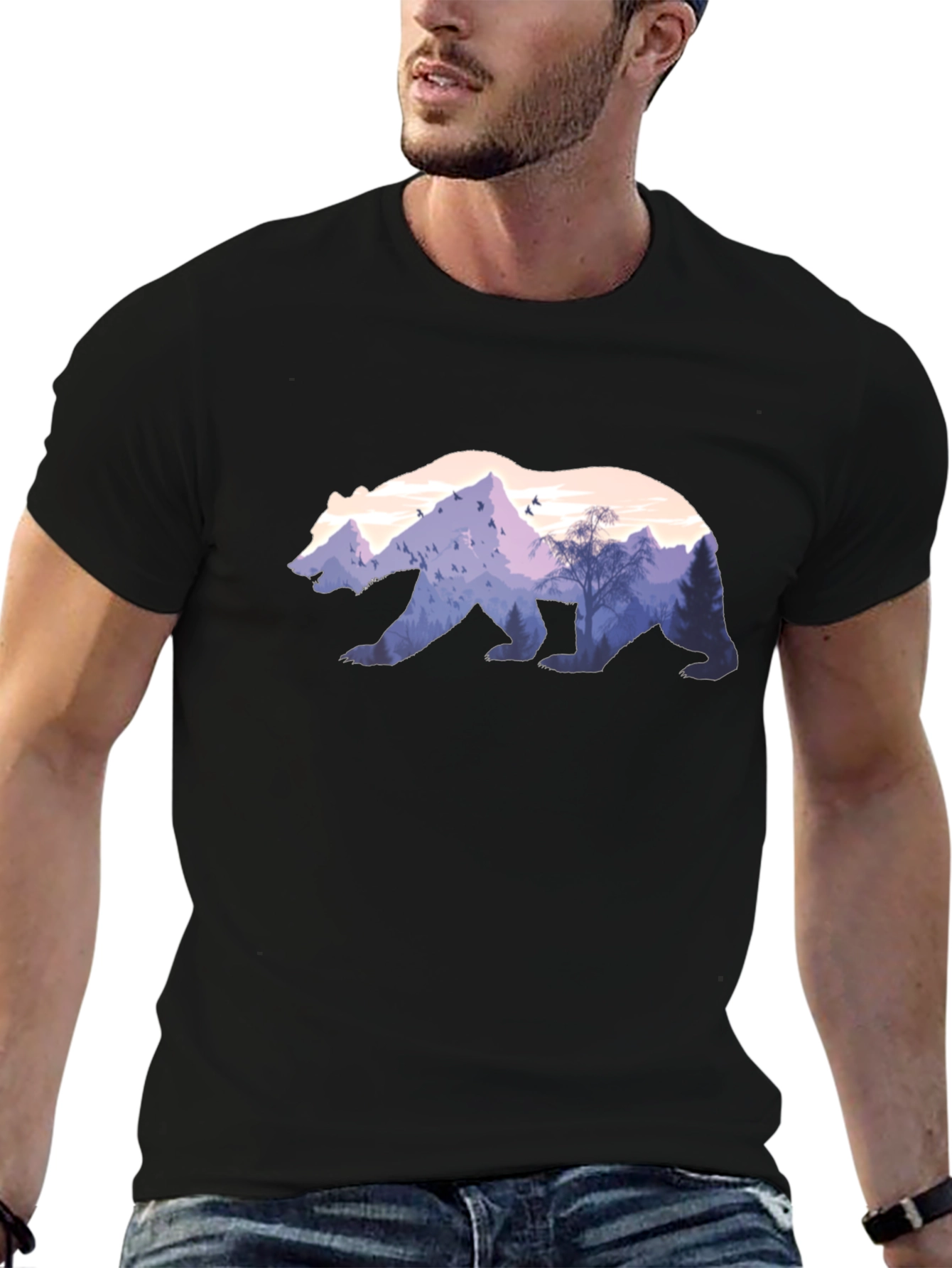 Nature Bear Graphic T-Shirt