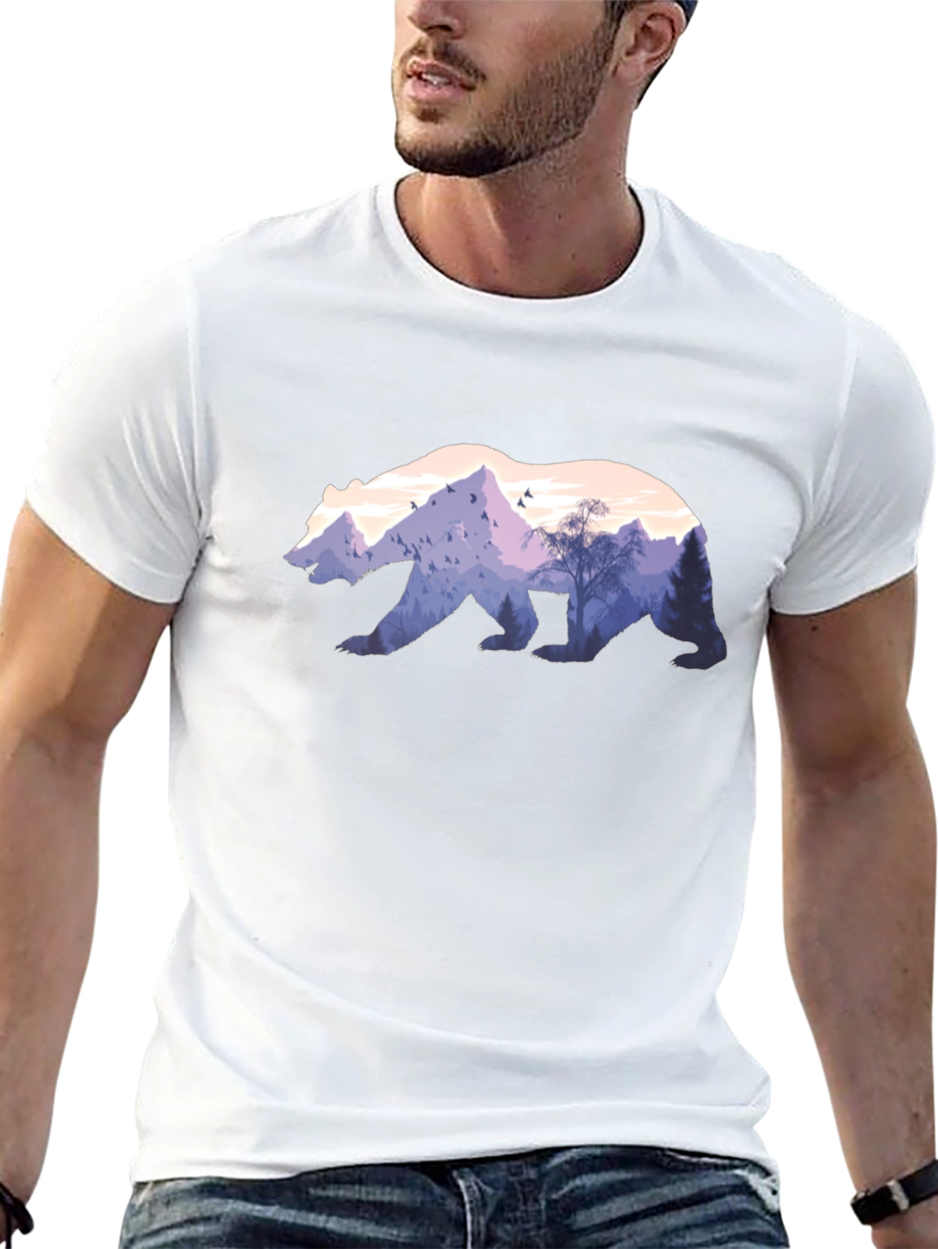 Nature Bear Graphic T-Shirt