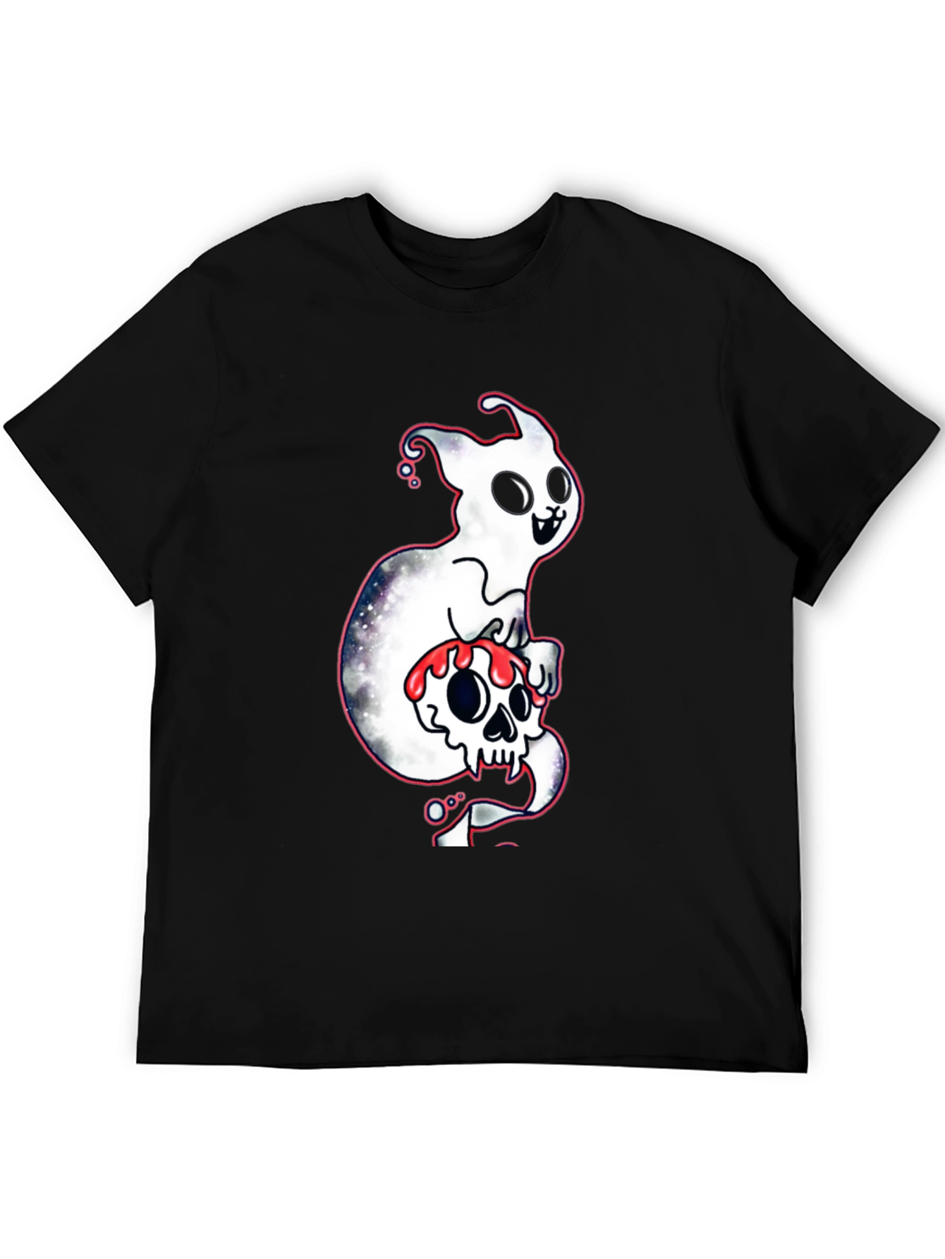 Ghost Skull T-Shirt - Spooky Cute Design