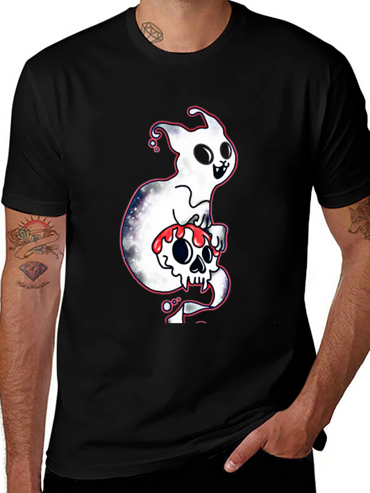 Ghost Skull T-Shirt - Spooky Cute Design