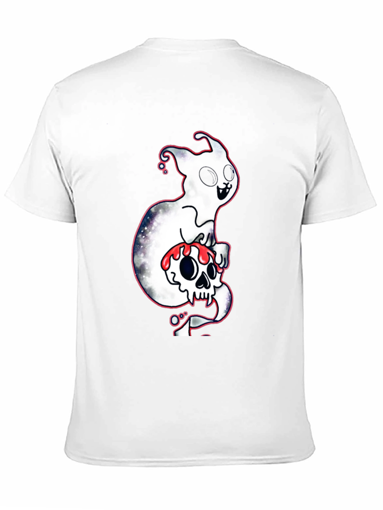 Ghost Skull T-Shirt - Spooky Cute Design