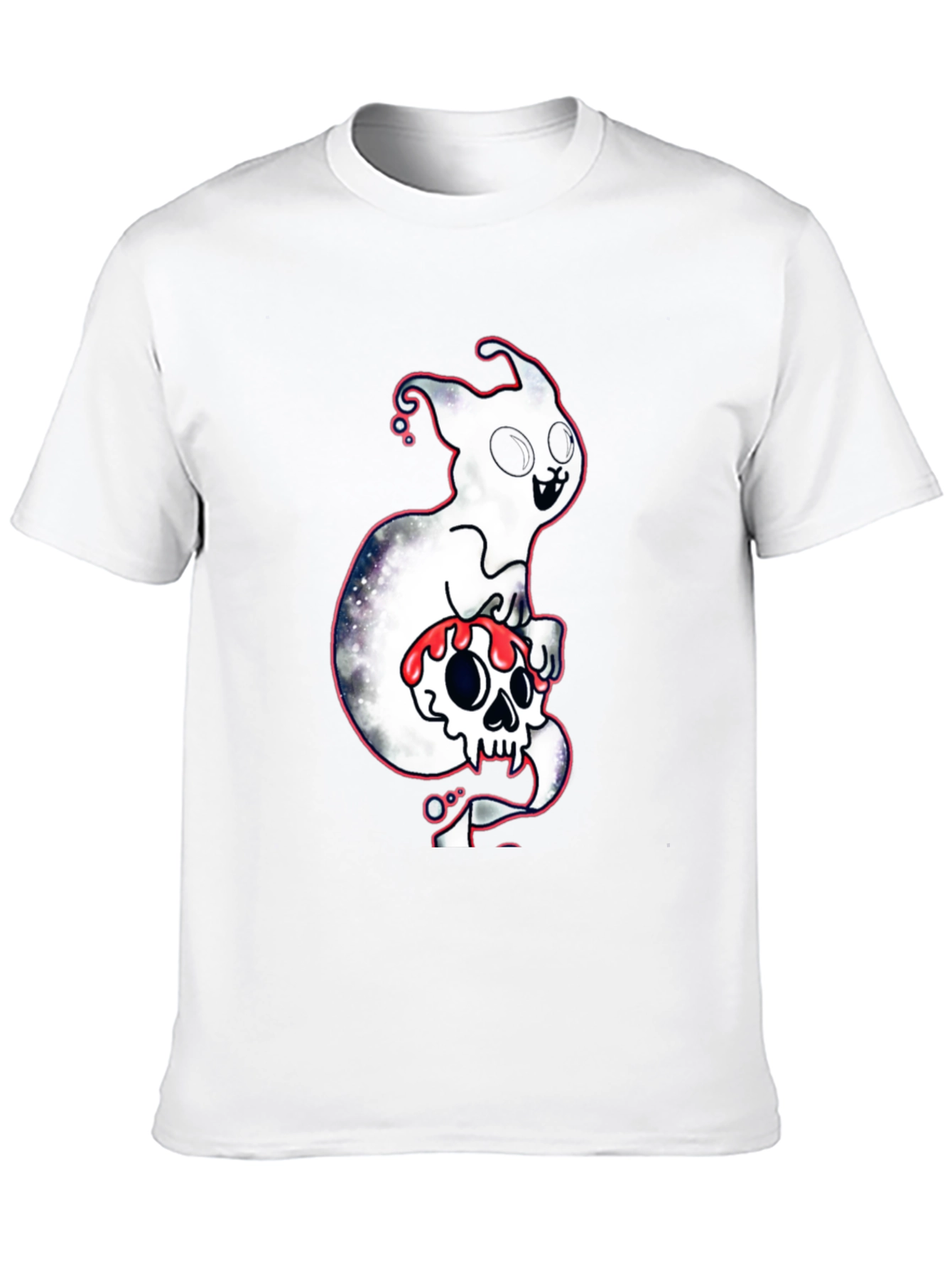 Ghost Skull T-Shirt - Spooky Cute Design