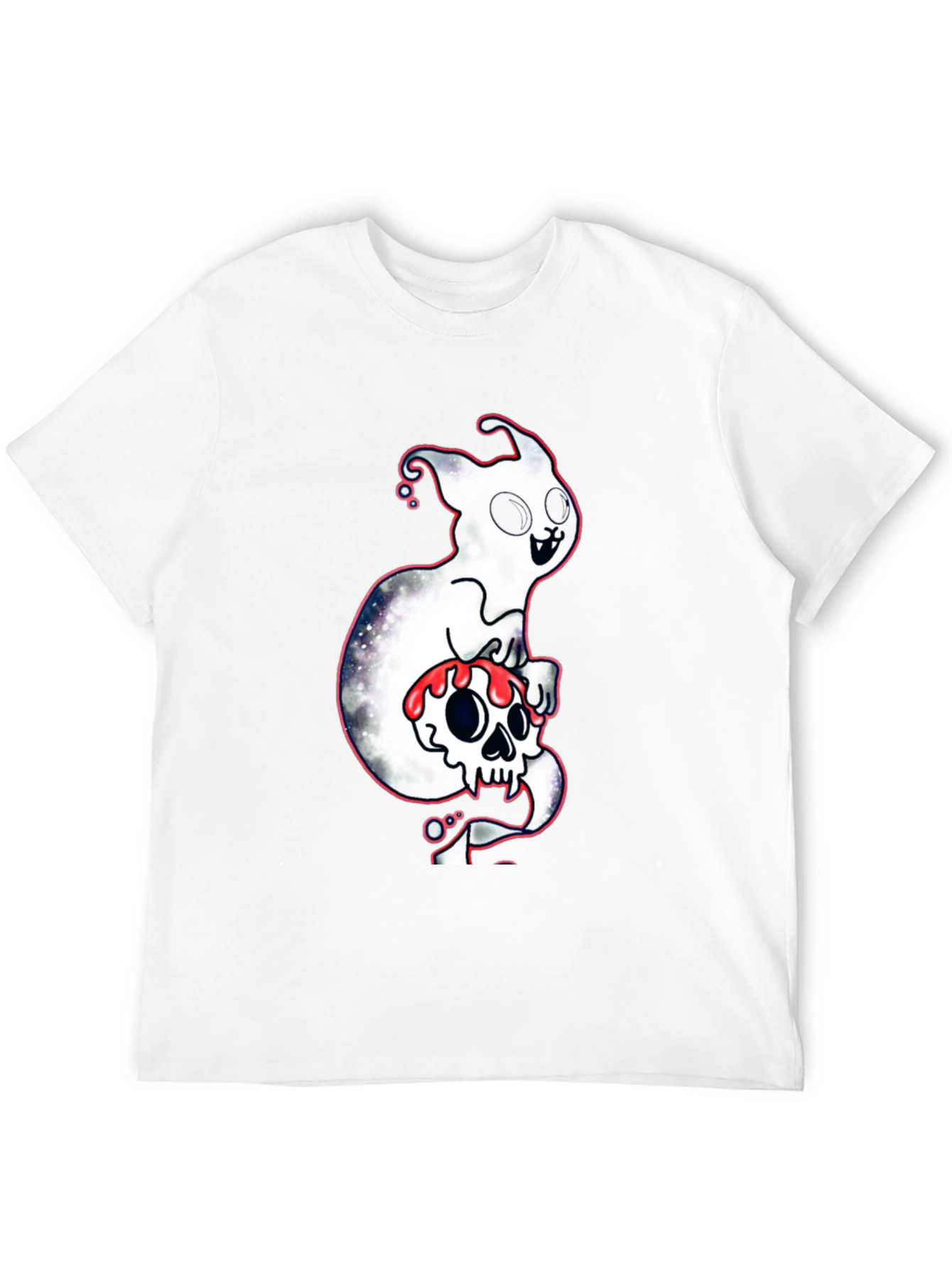 Ghost Skull T-Shirt - Spooky Cute Design