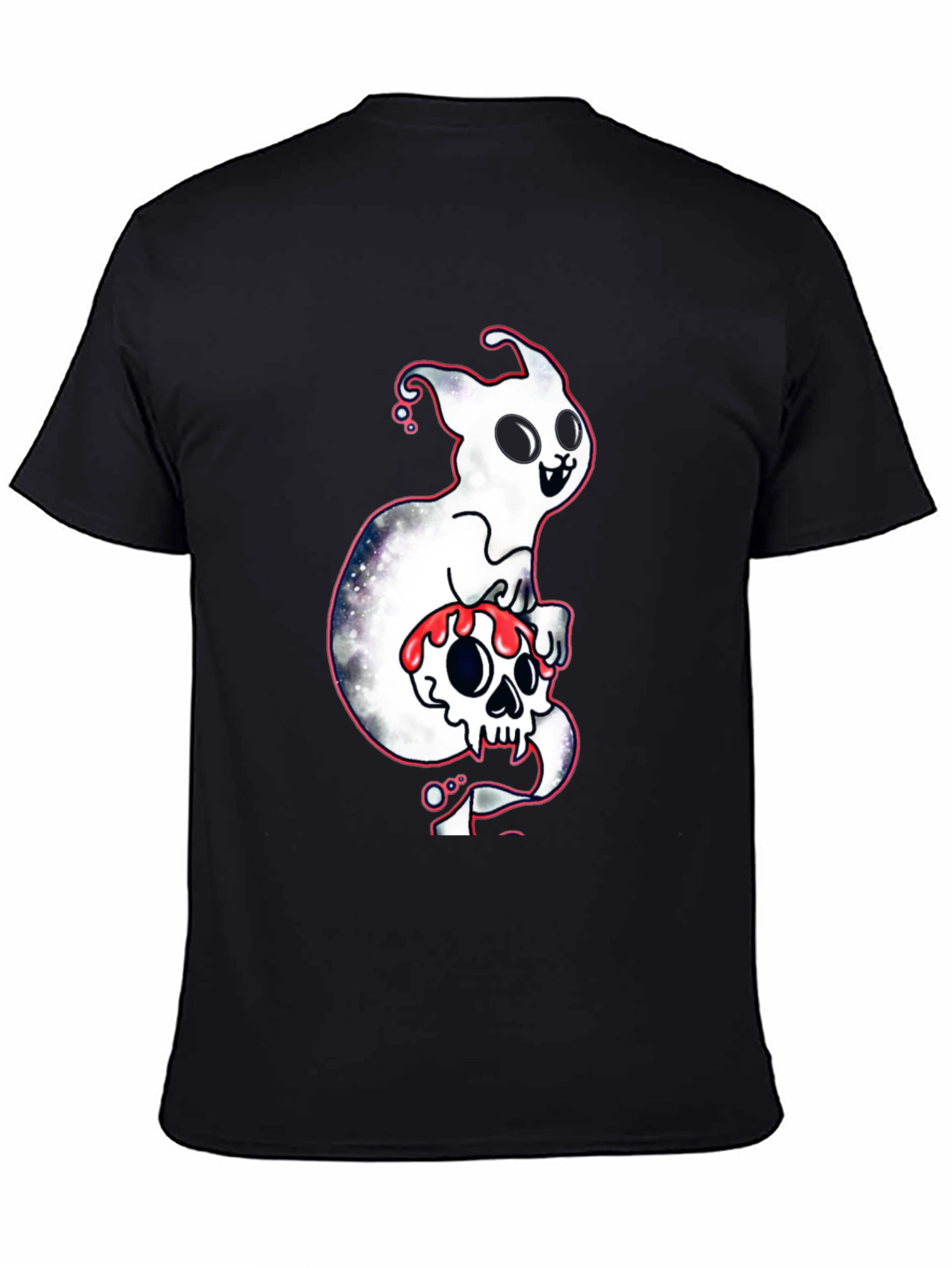 Ghost Skull T-Shirt - Spooky Cute Design