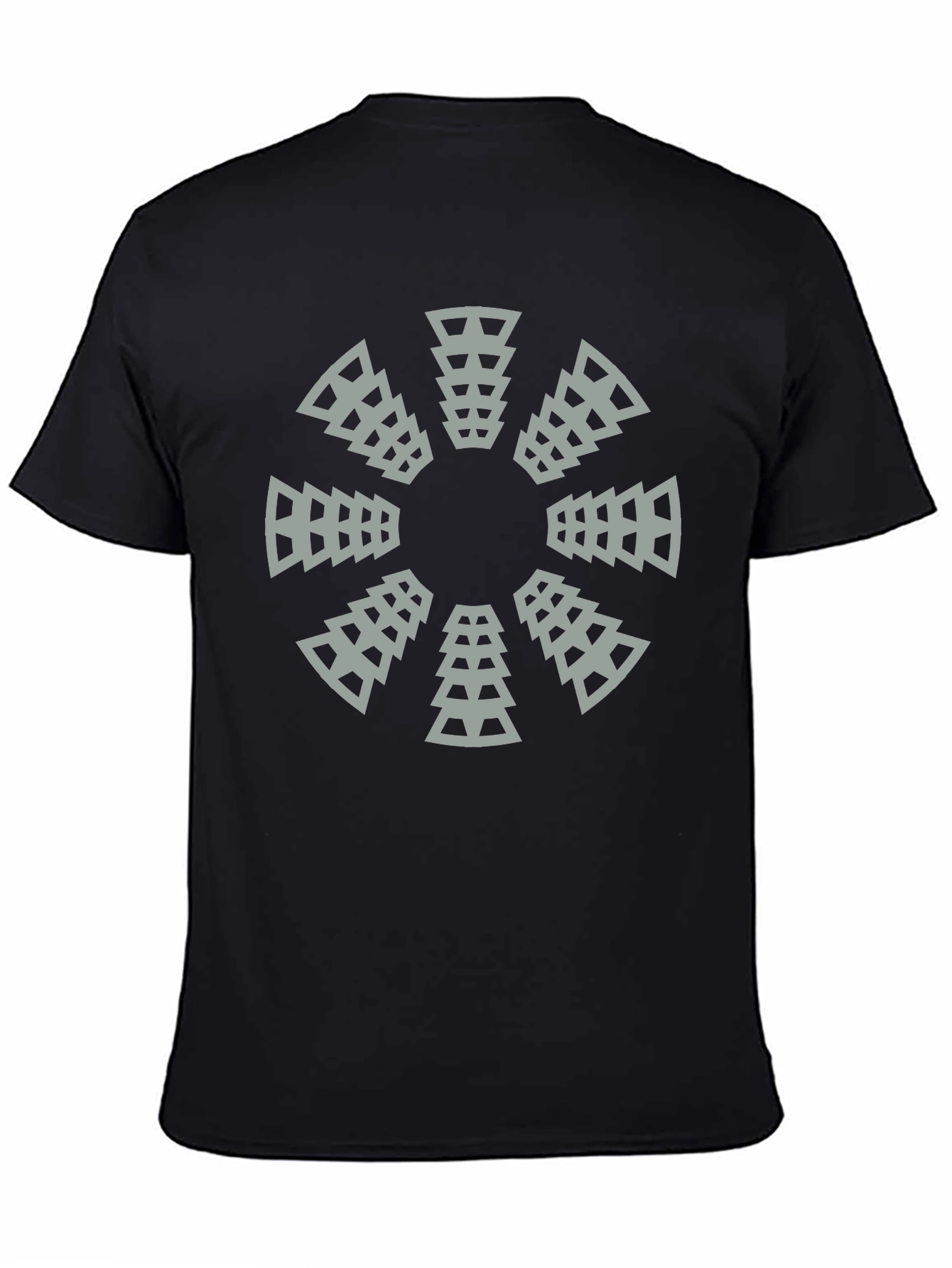 Geometric Circle Graphic Tee - Modern Black T-Shirt