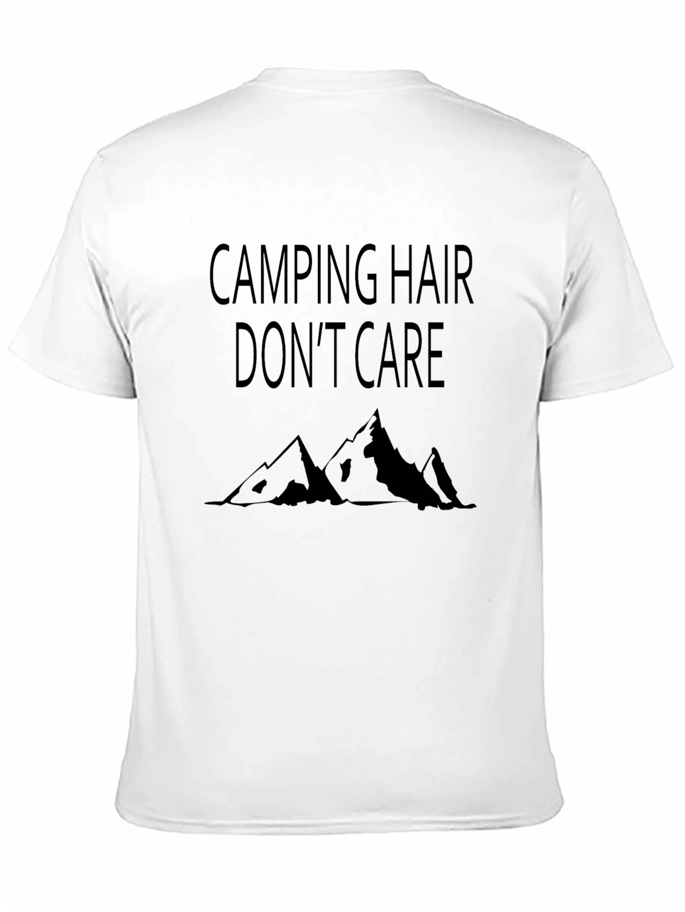 Camping Hair Dont Care Black T-Shirt