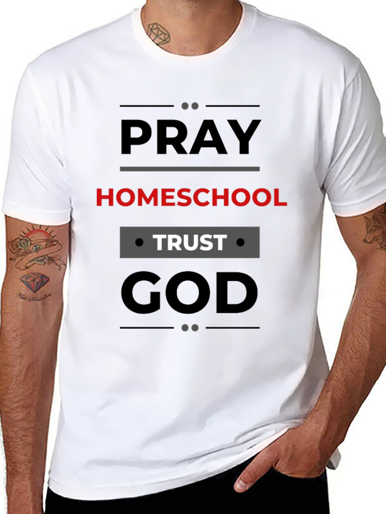 Pray Homeschool Trust God T-Shirt