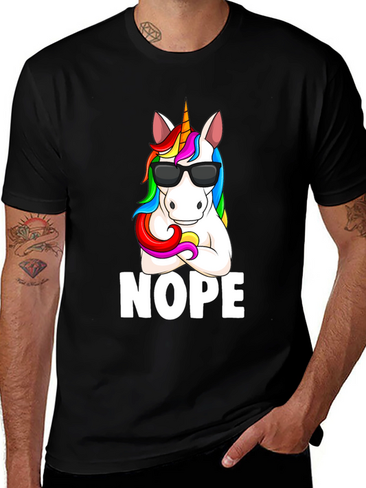 Nope Unicorn Graphic T-Shirt - Cool & Funny Design