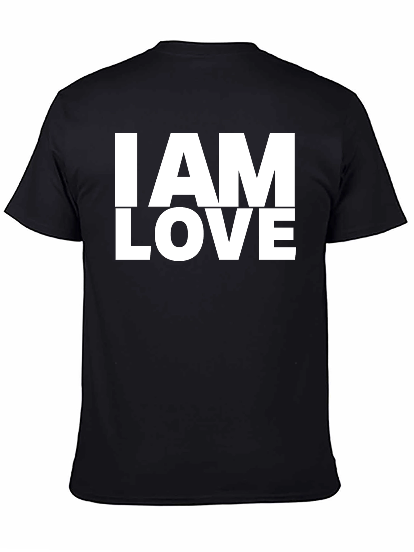 I AM LOVE Black Graphic T-Shirt