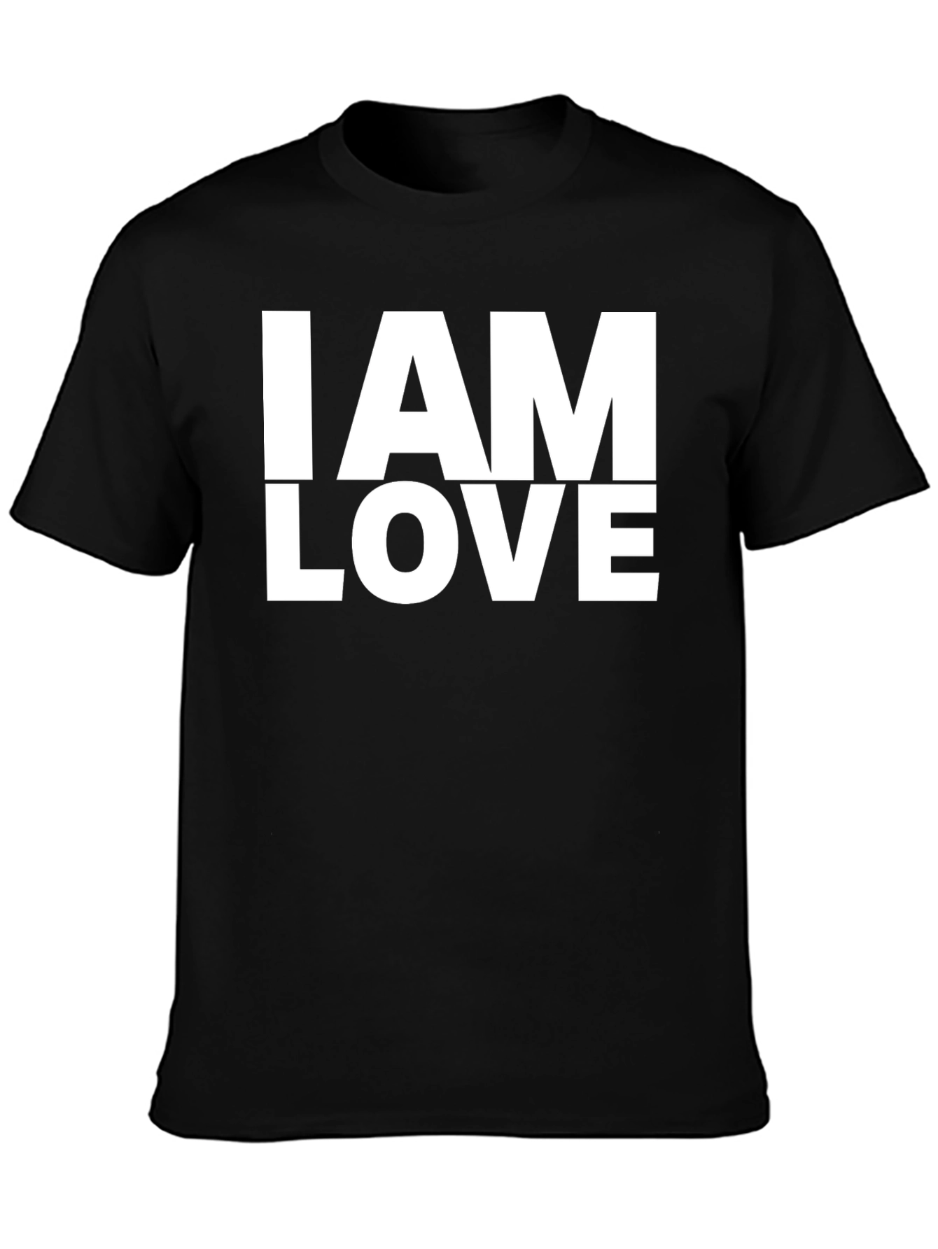 I AM LOVE Black Graphic T-Shirt