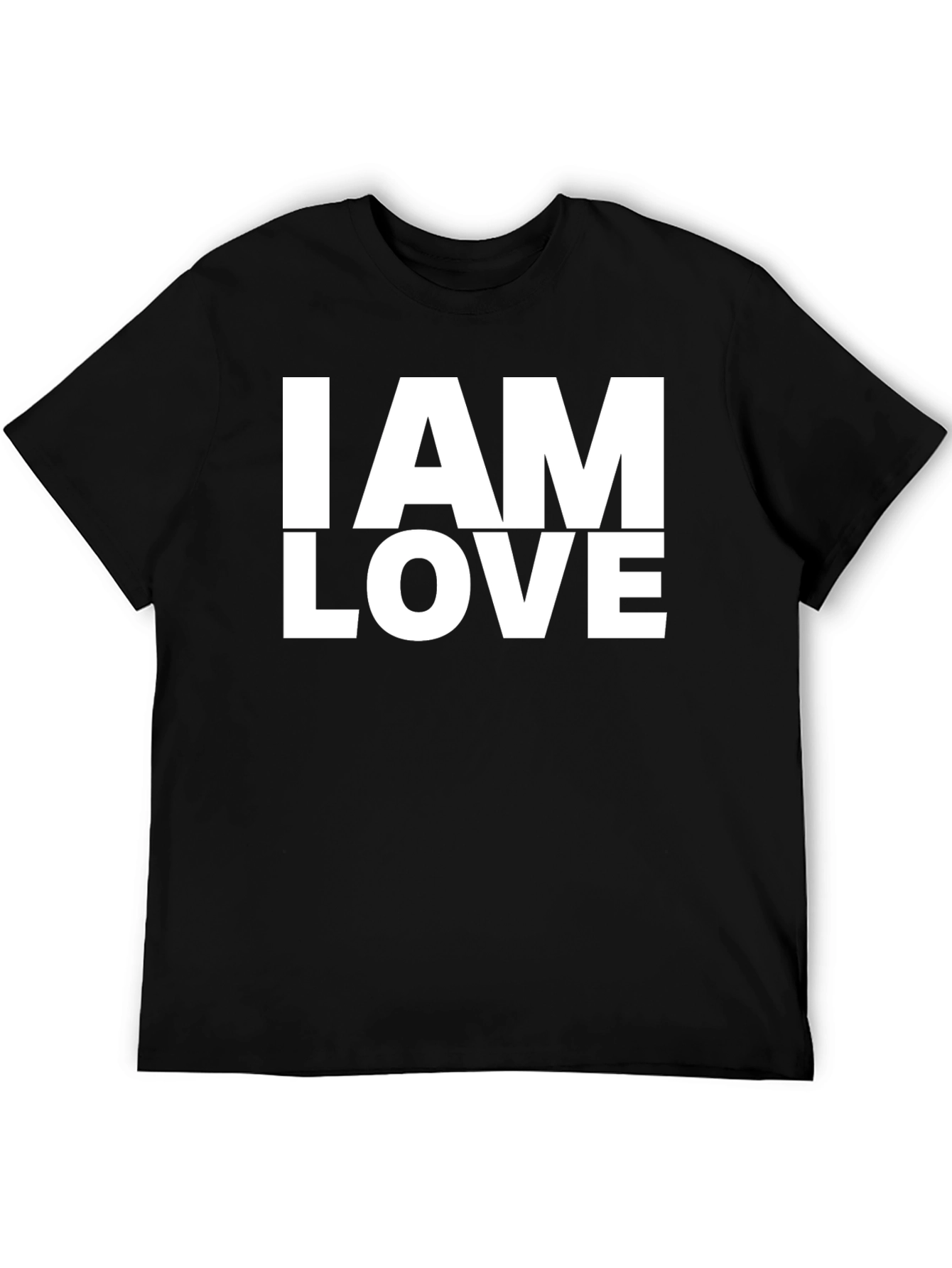 I AM LOVE Black Graphic T-Shirt