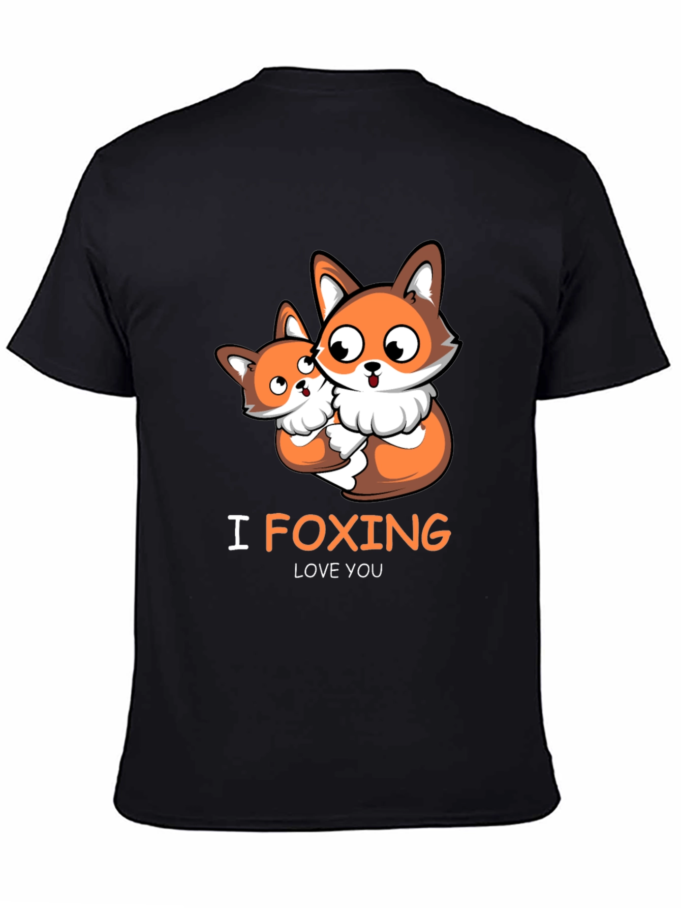 Cute Fox I Foxing Love You Graphic T-Shirt