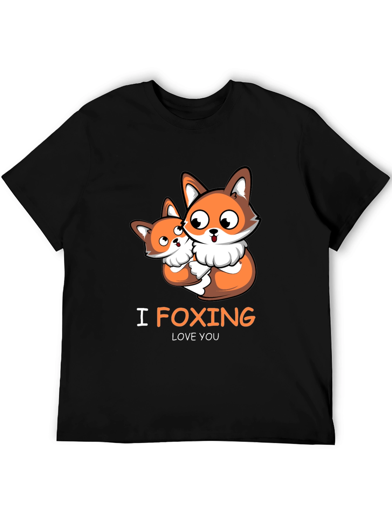 Cute Fox I Foxing Love You Graphic T-Shirt