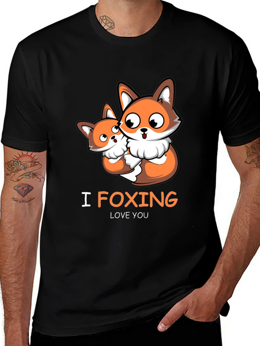 Cute Fox I Foxing Love You Graphic T-Shirt