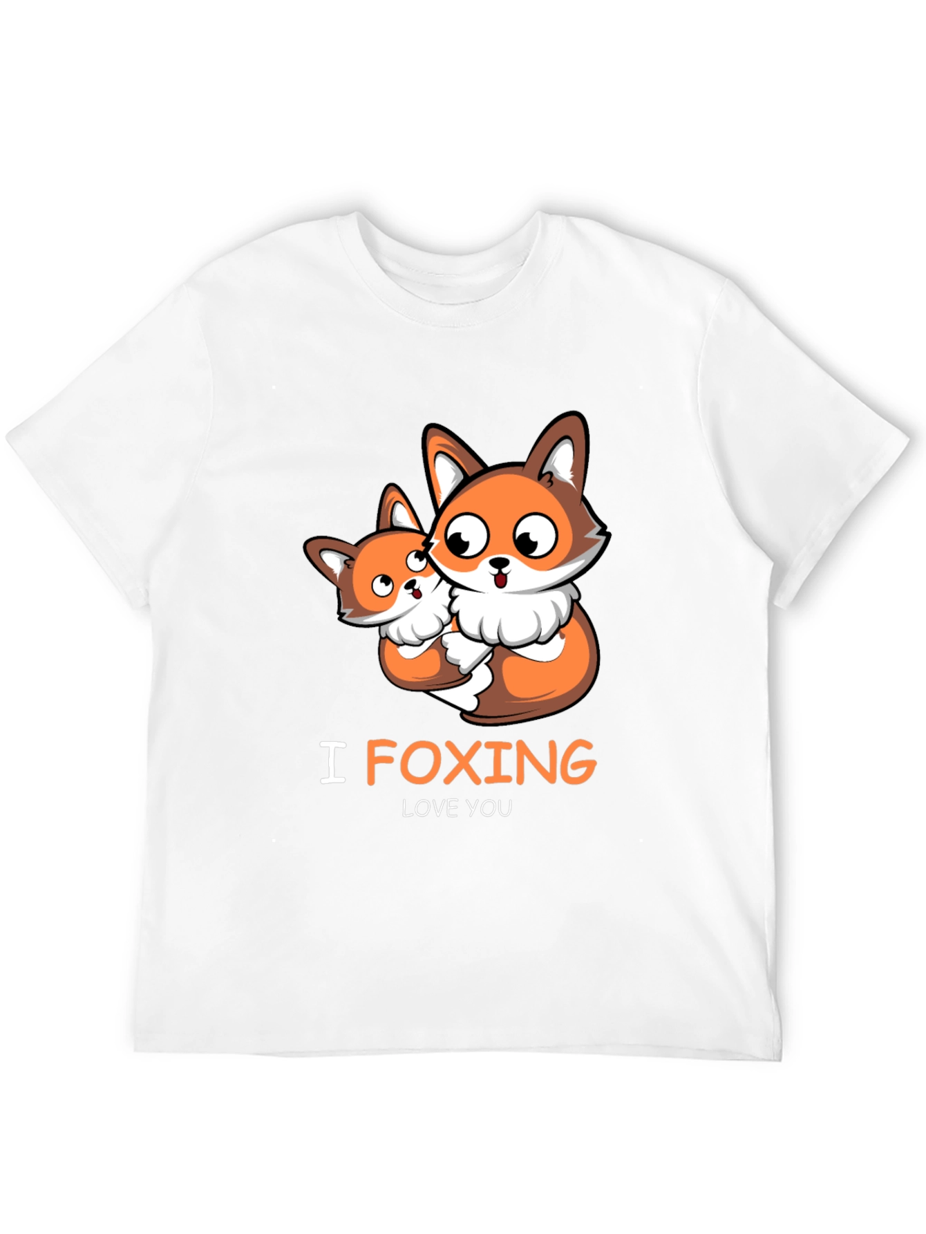 Cute Fox I Foxing Love You Graphic T-Shirt