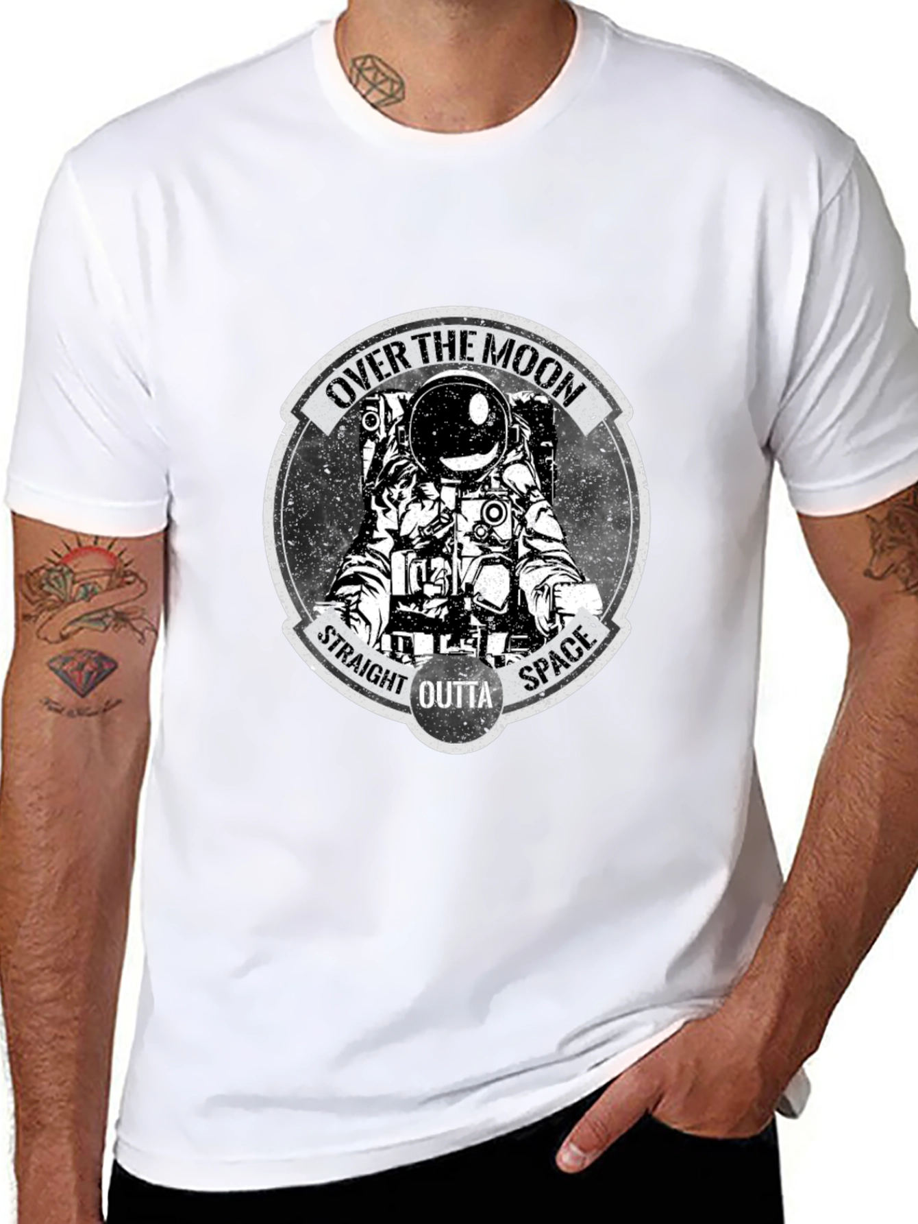 Over the Moon Astronaut Graphic T-Shirt