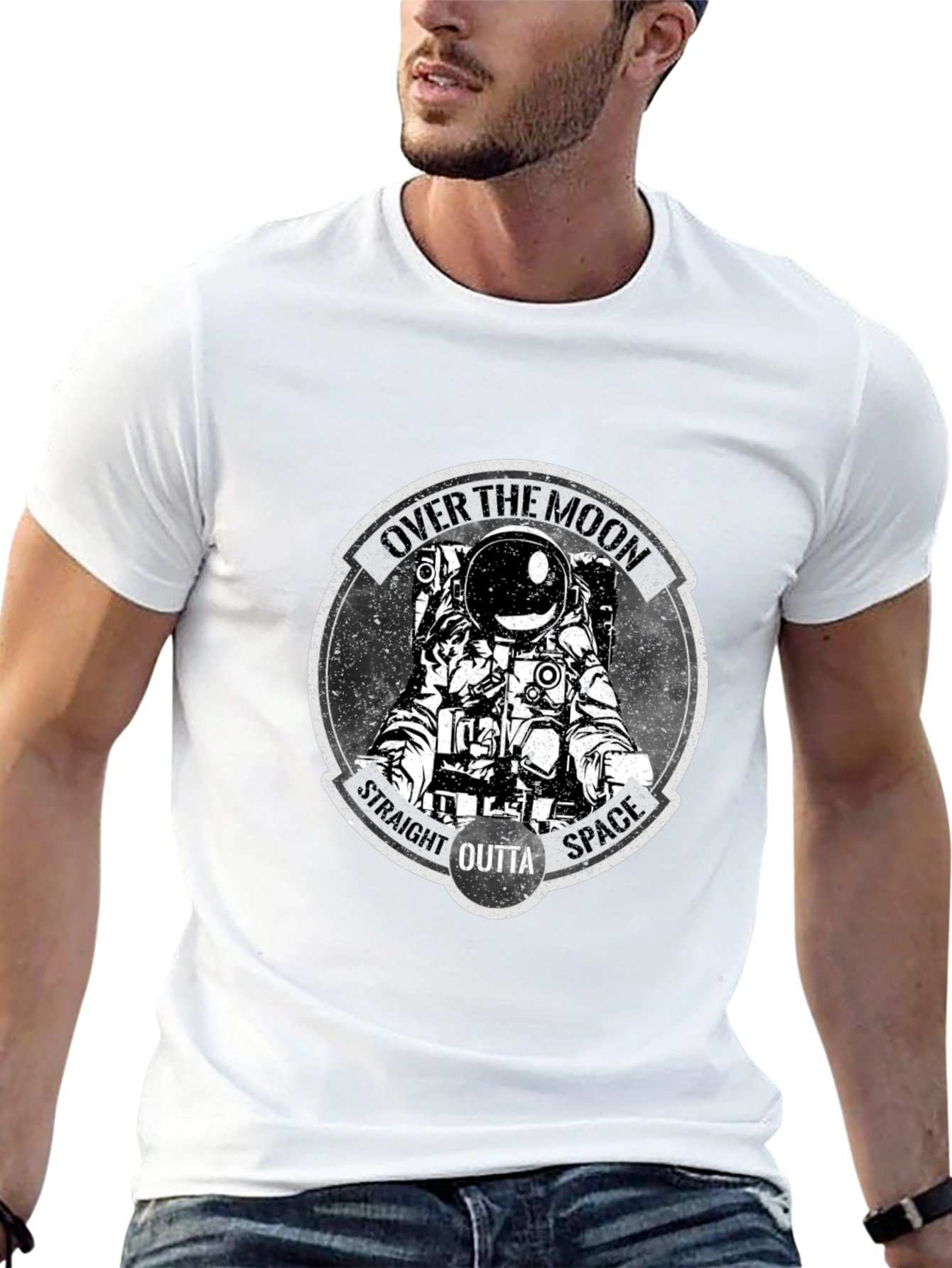 Over the Moon Astronaut Graphic T-Shirt