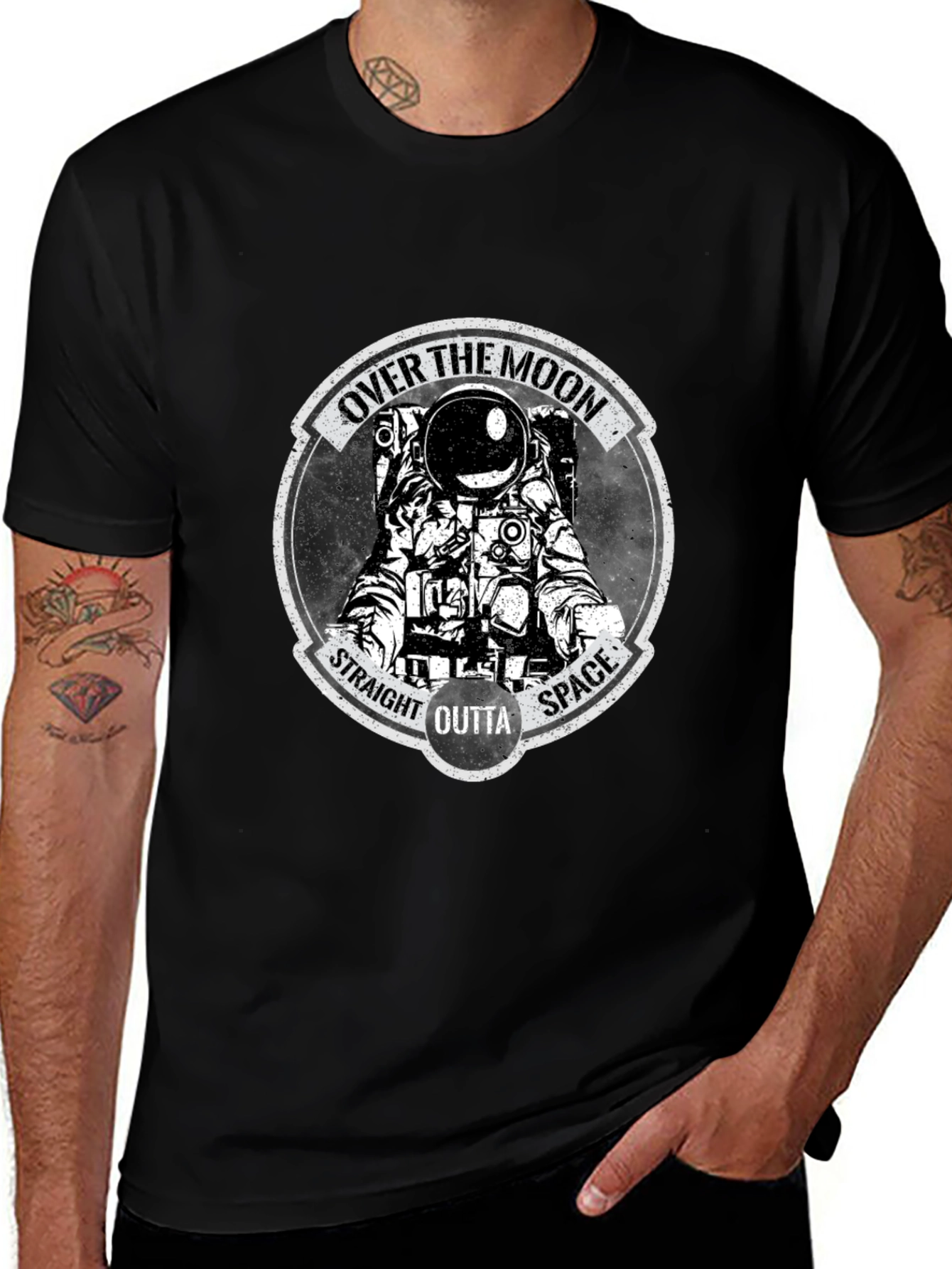 Over the Moon Astronaut Graphic T-Shirt