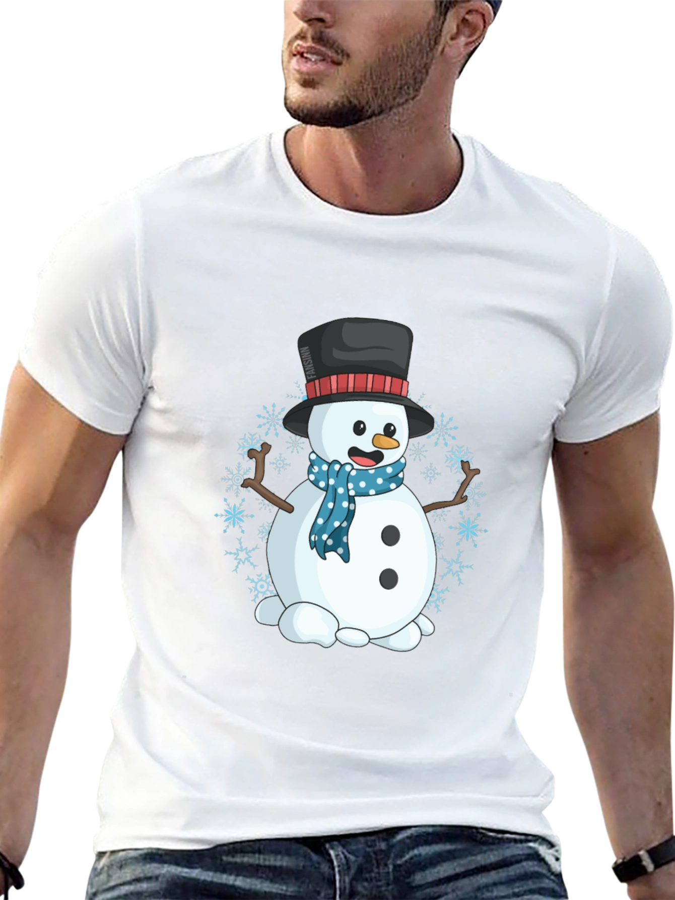 Snowman Graphic Tee - Festive Winter Shirt