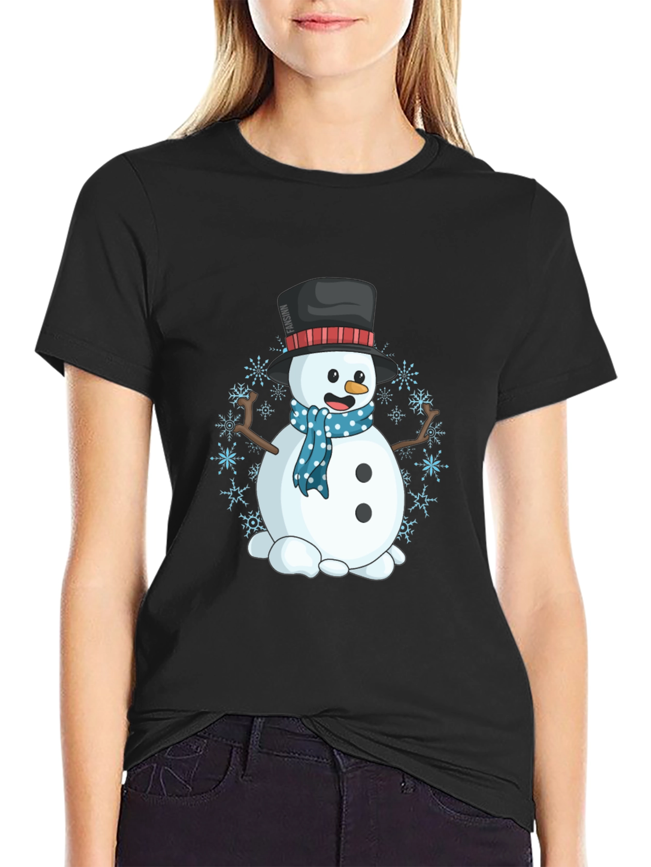 Snowman Graphic Tee - Festive Winter Shirt
