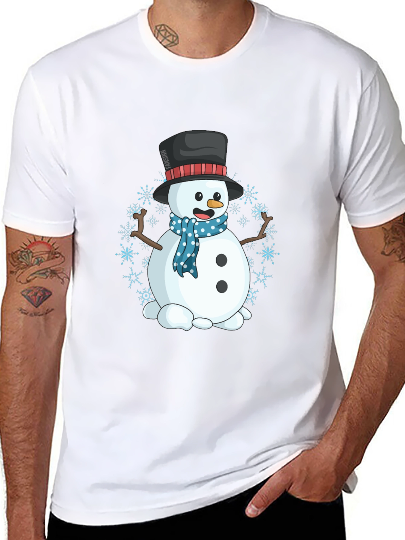 Snowman Graphic Tee - Festive Winter Shirt