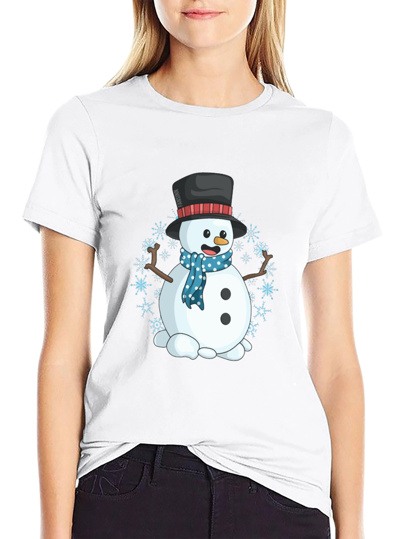 Snowman Graphic Tee - Festive Winter Shirt