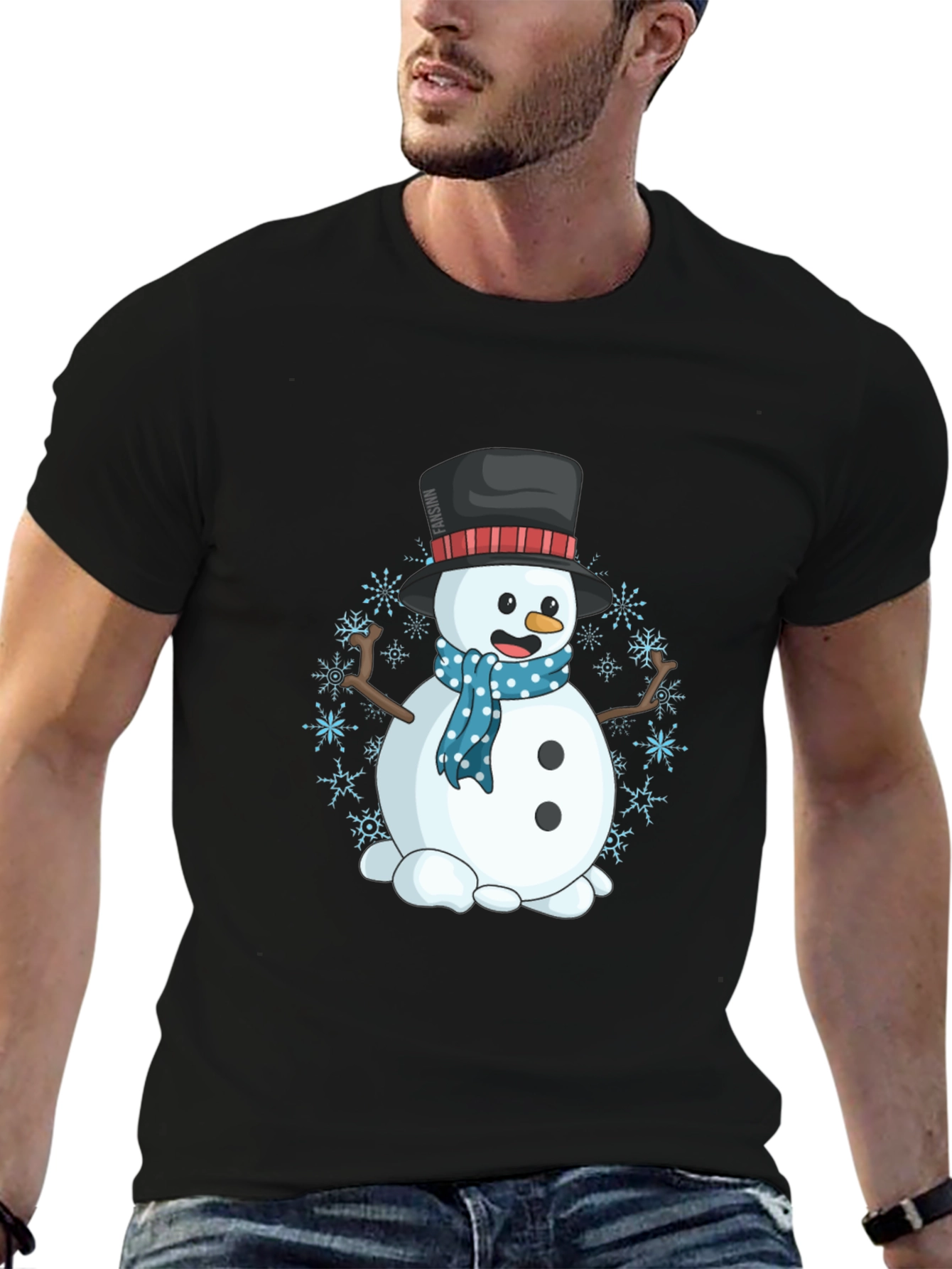 Snowman Graphic Tee - Festive Winter Shirt