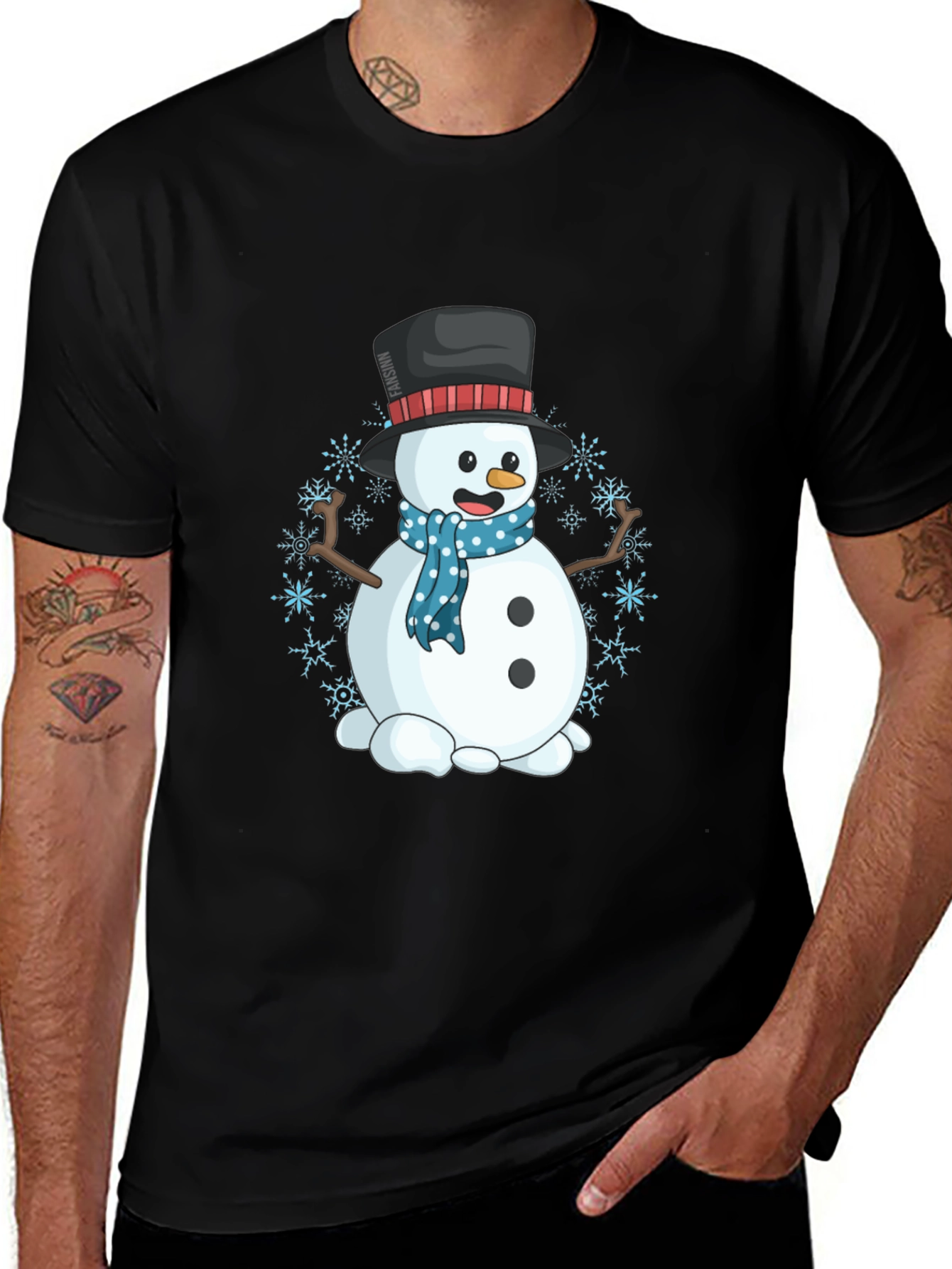 Snowman Graphic Tee - Festive Winter Shirt