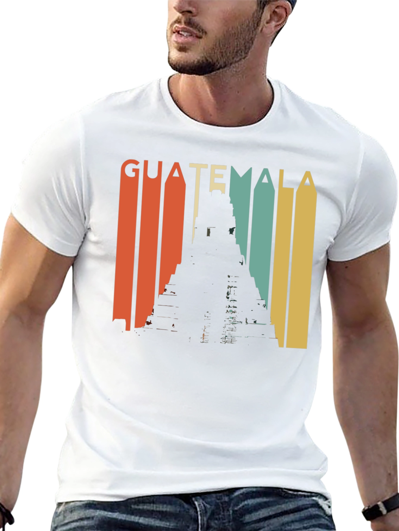 Guatemala Retro Tikal Temple Graphic Tee