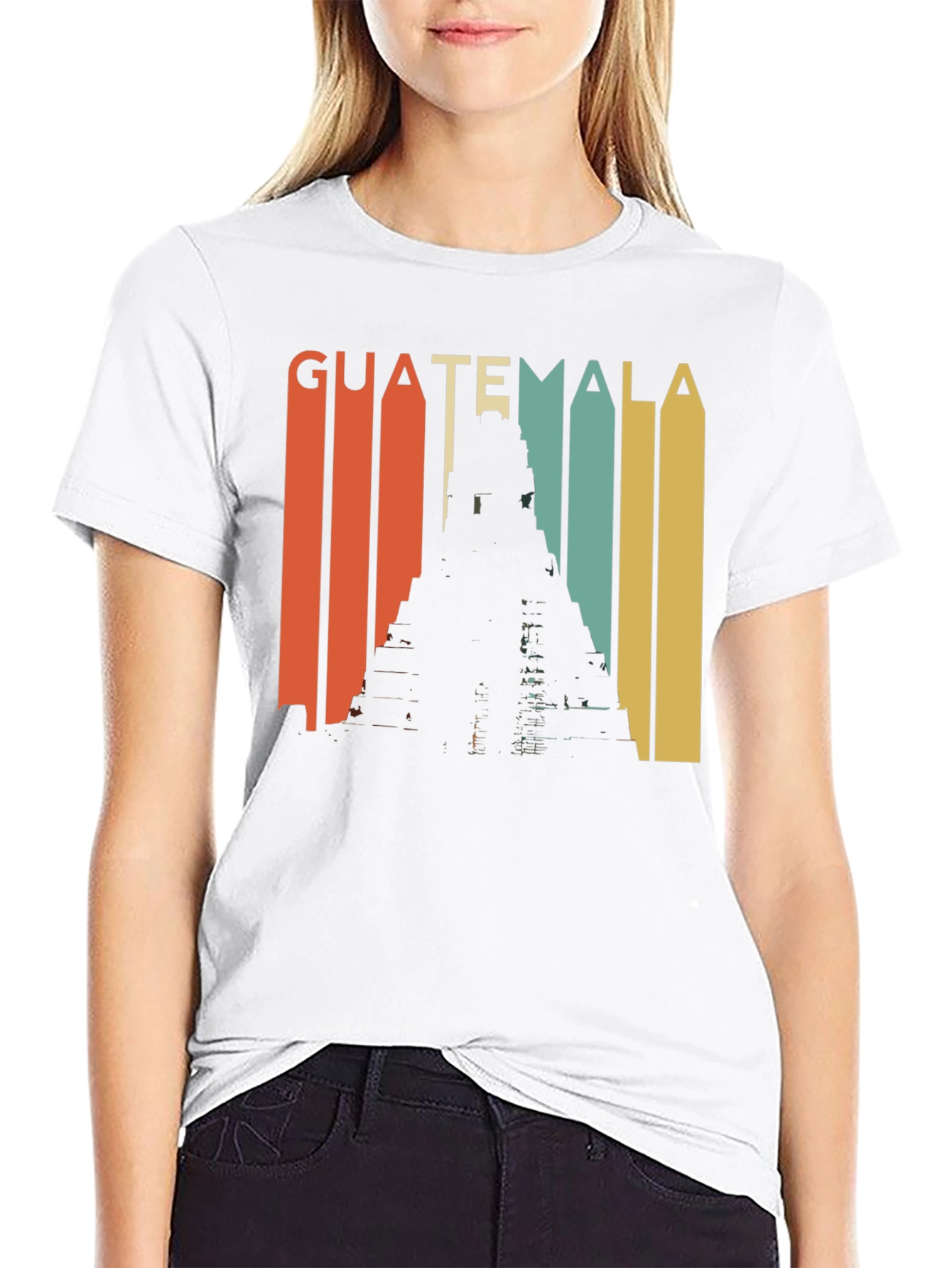 Guatemala Retro Tikal Temple Graphic Tee